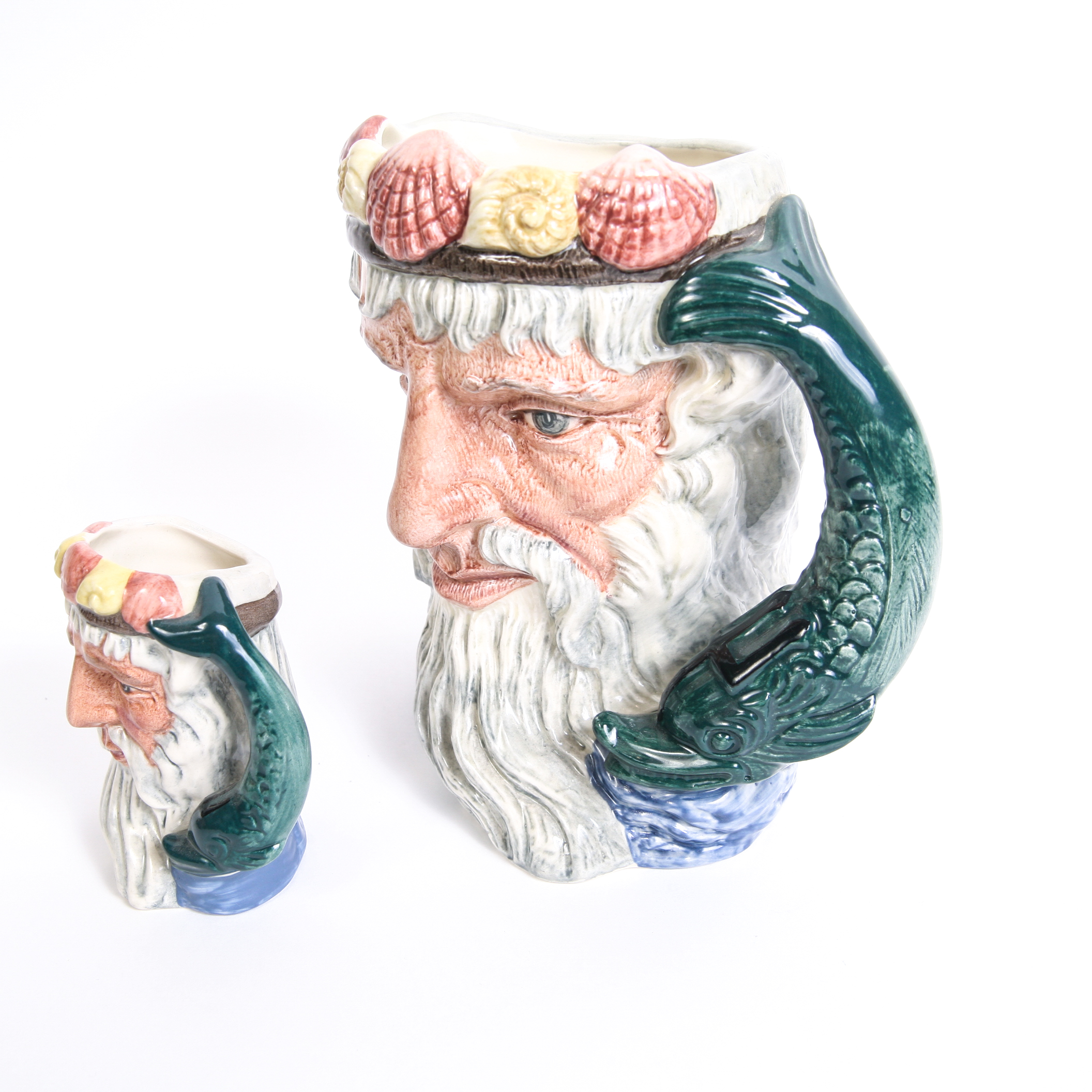 Royal Doulton "Neptune" D.6552 and D.6548 Toby Jug and Mug