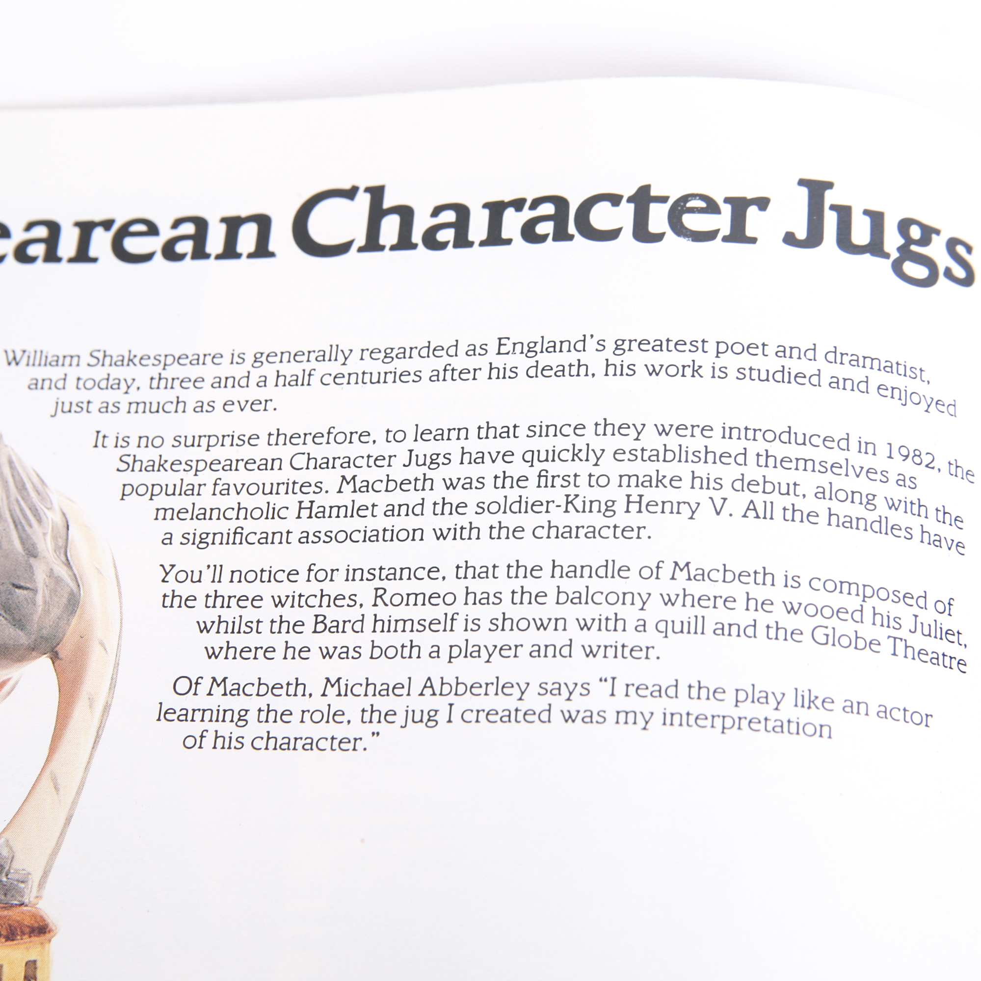 Royal Doulton Shakespearean Collection "Henry V" D.6671 Toby Jug