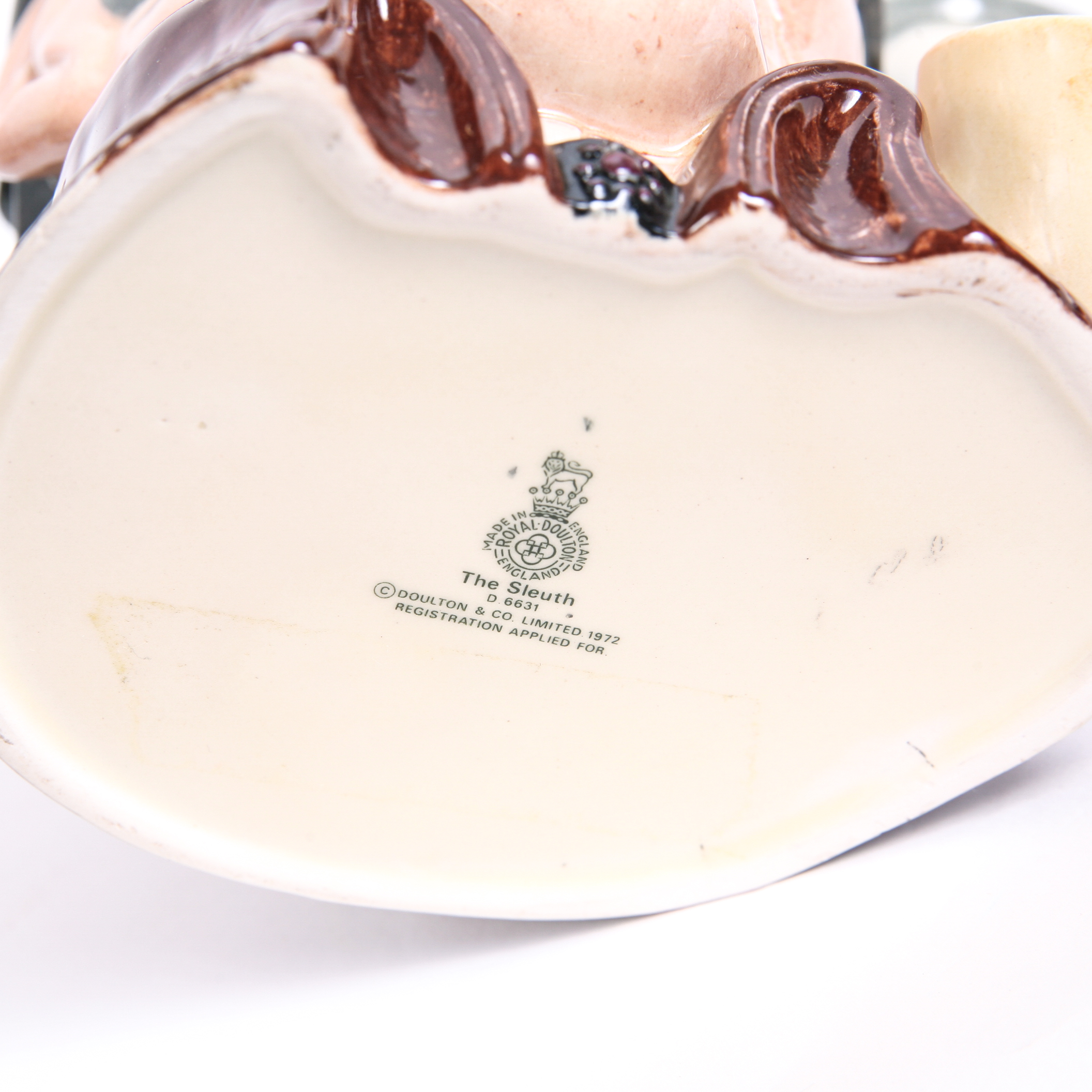 Royal Doulton "The Sleuth" D.6631 Toby Jug and D.6635 Mug