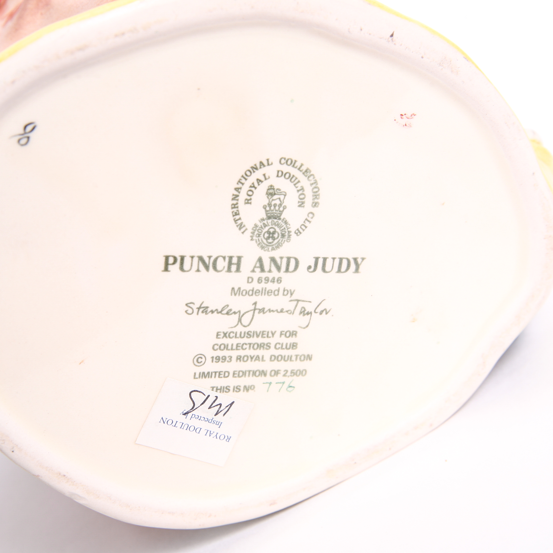 Limited Edition Royal Doulton "Punch and Judy" D.6946 Toby Jug, COA