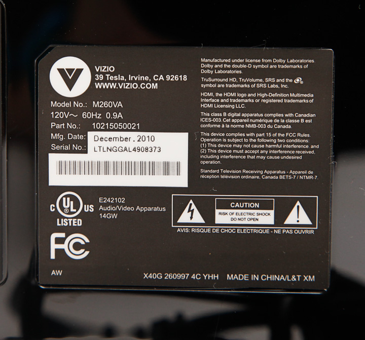 Vizio "Razor" Flatscreen Television