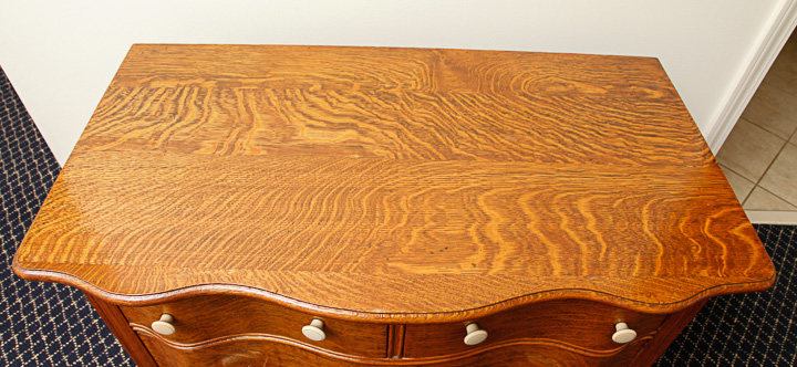 Vintage Oak Serpentine Lowboy