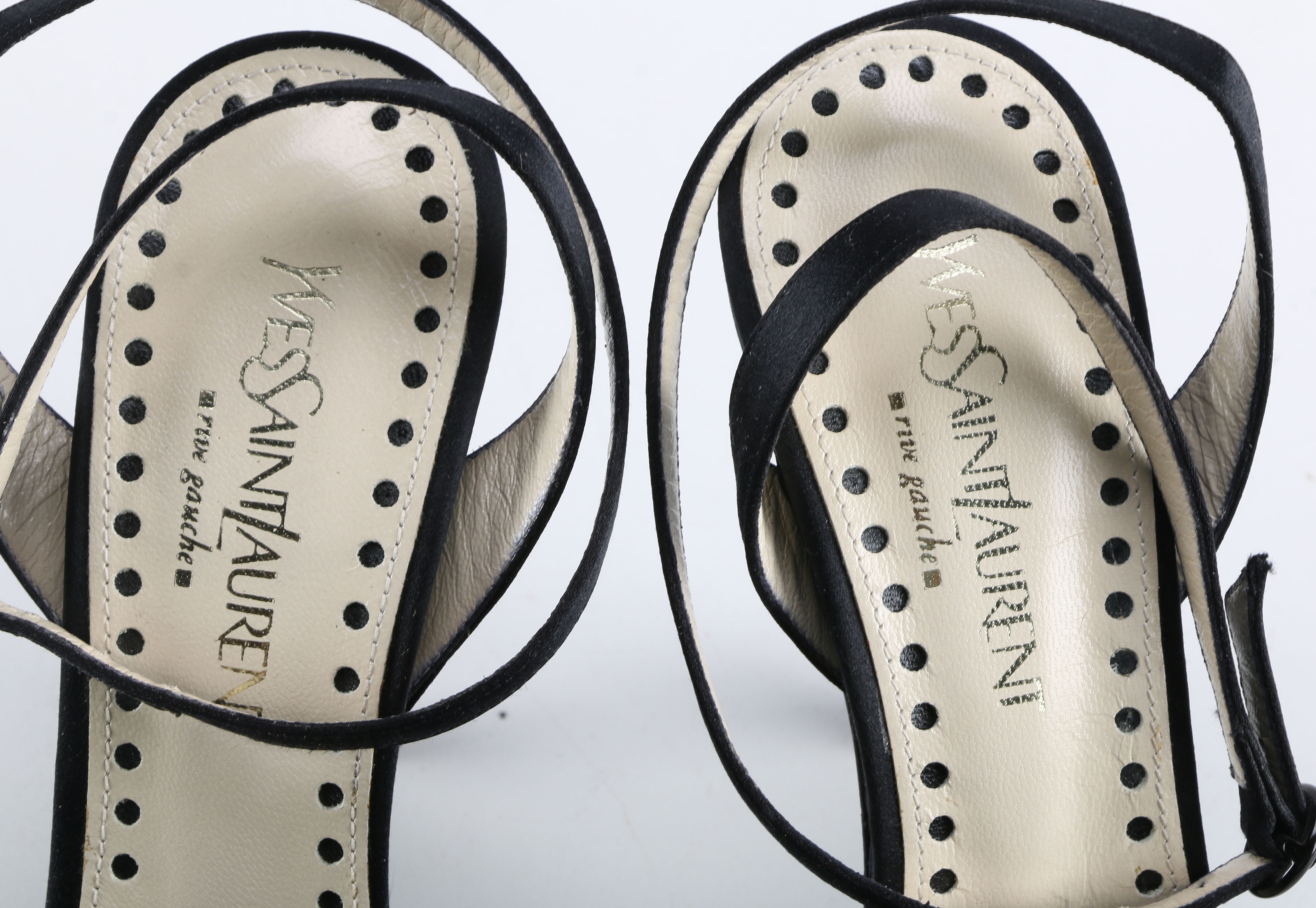 Yves Saint Laurent Slingback Pumps with Feathered Accents