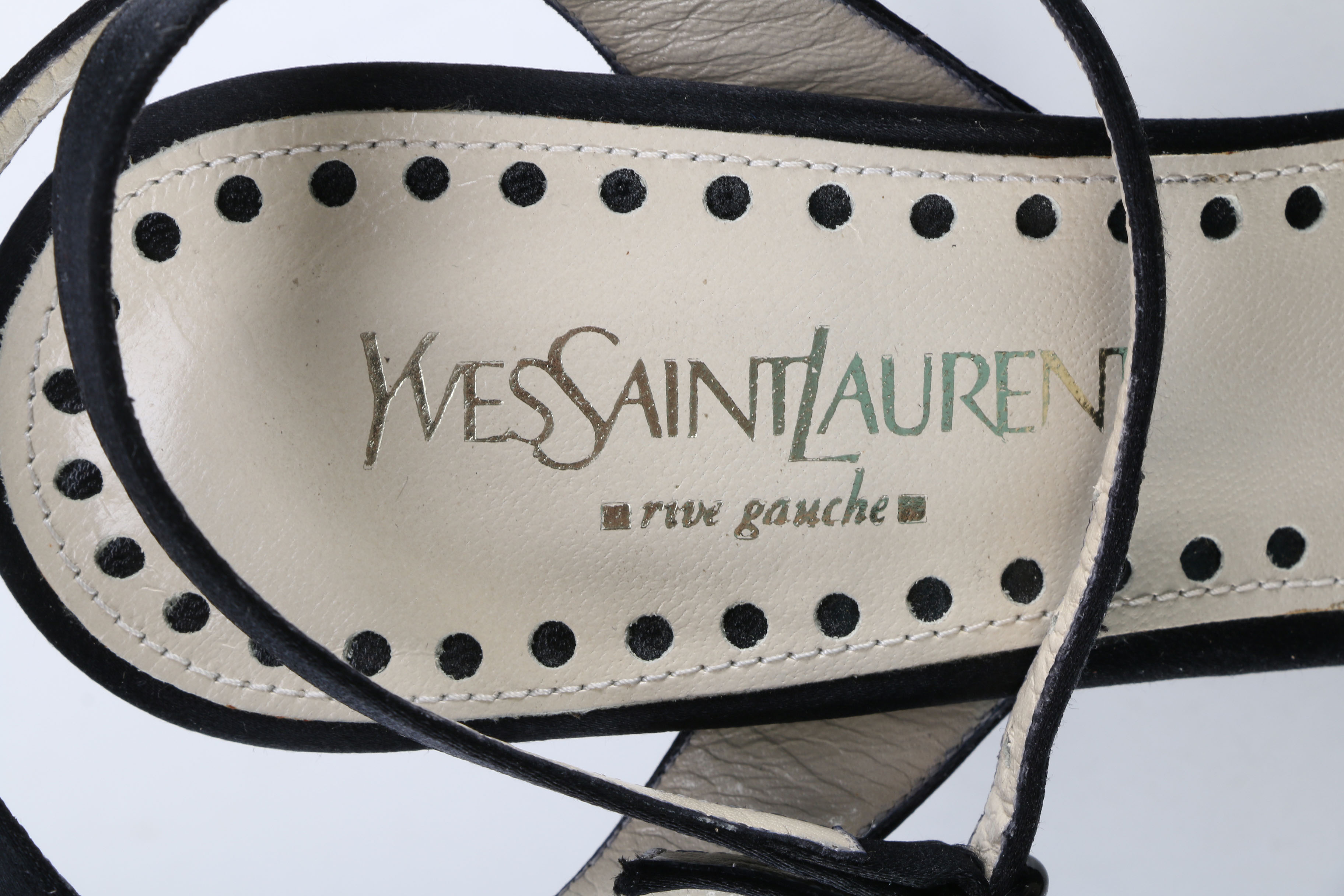 Yves Saint Laurent Slingback Pumps with Feathered Accents