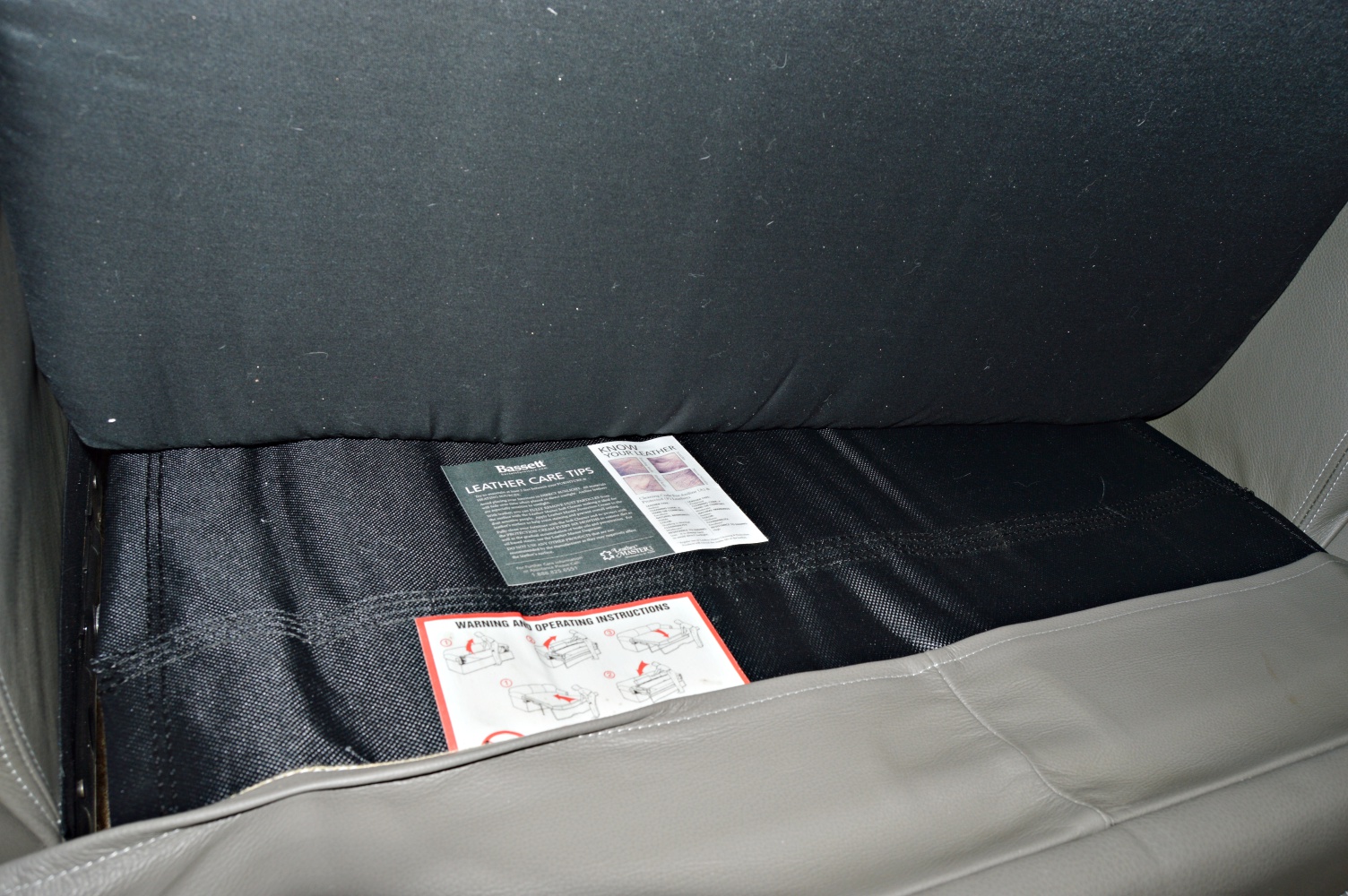 Modern Gray Leather Club Chair with Sleeper Bed