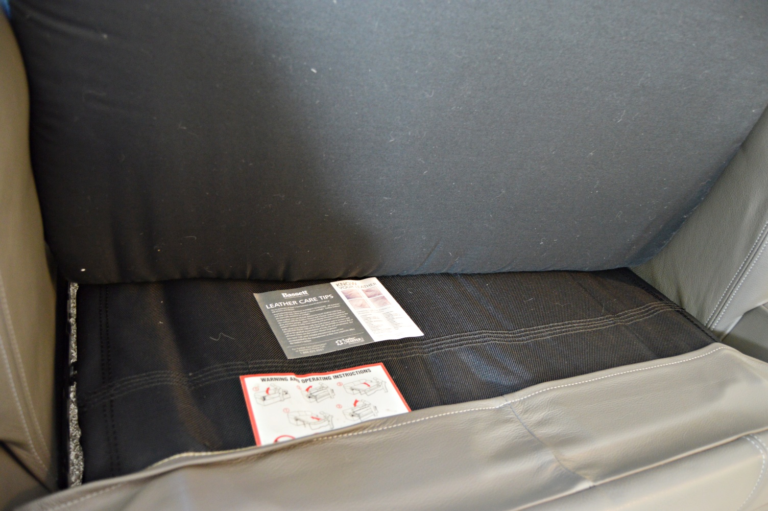 Modern Gray Leather Club Chair with Sleeper Bed