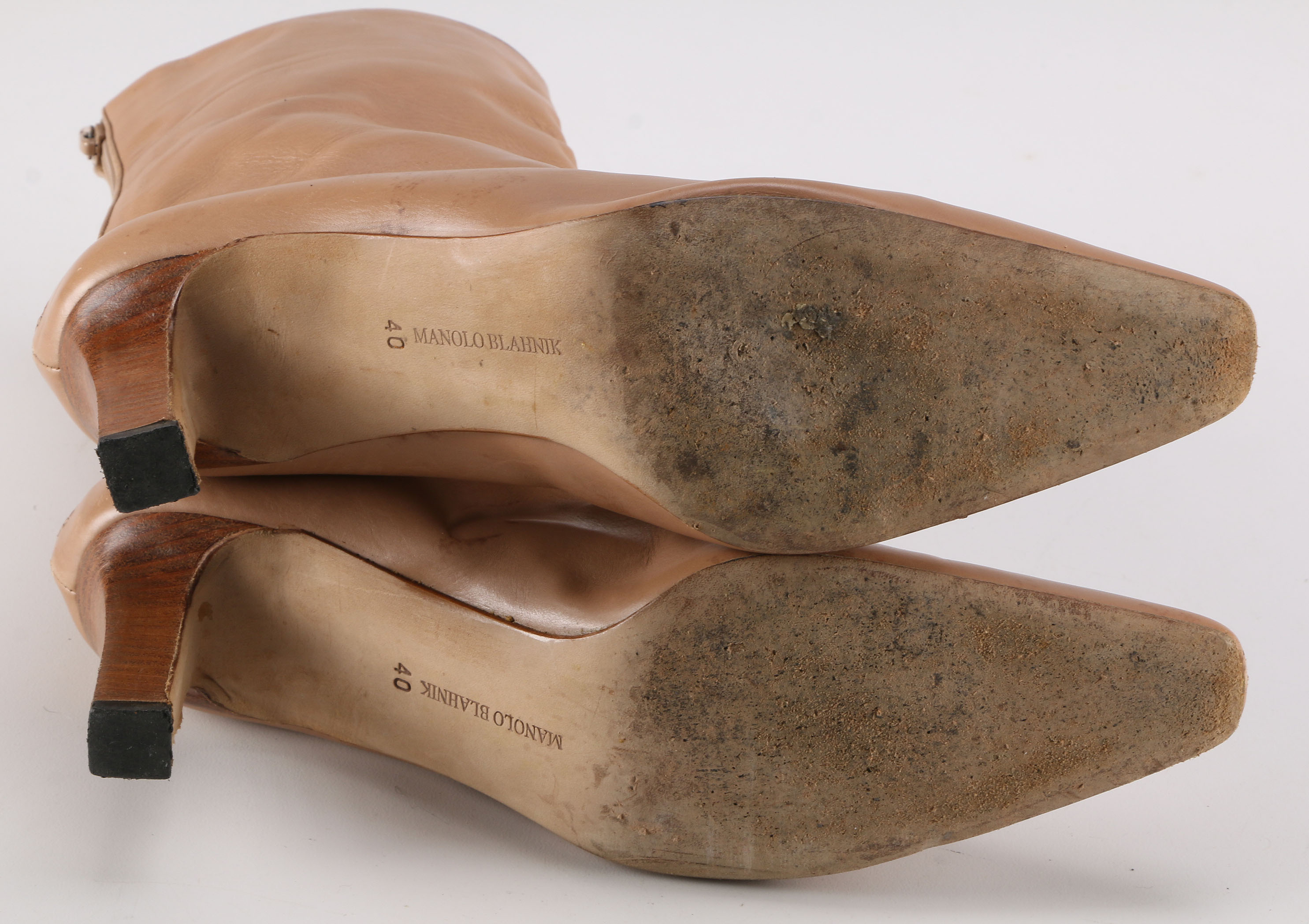 Pair of Manolo Blahnik Leather Heeled Boots,