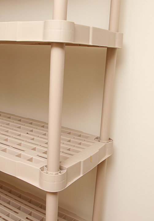 Three Rubbermaid Shelving Units