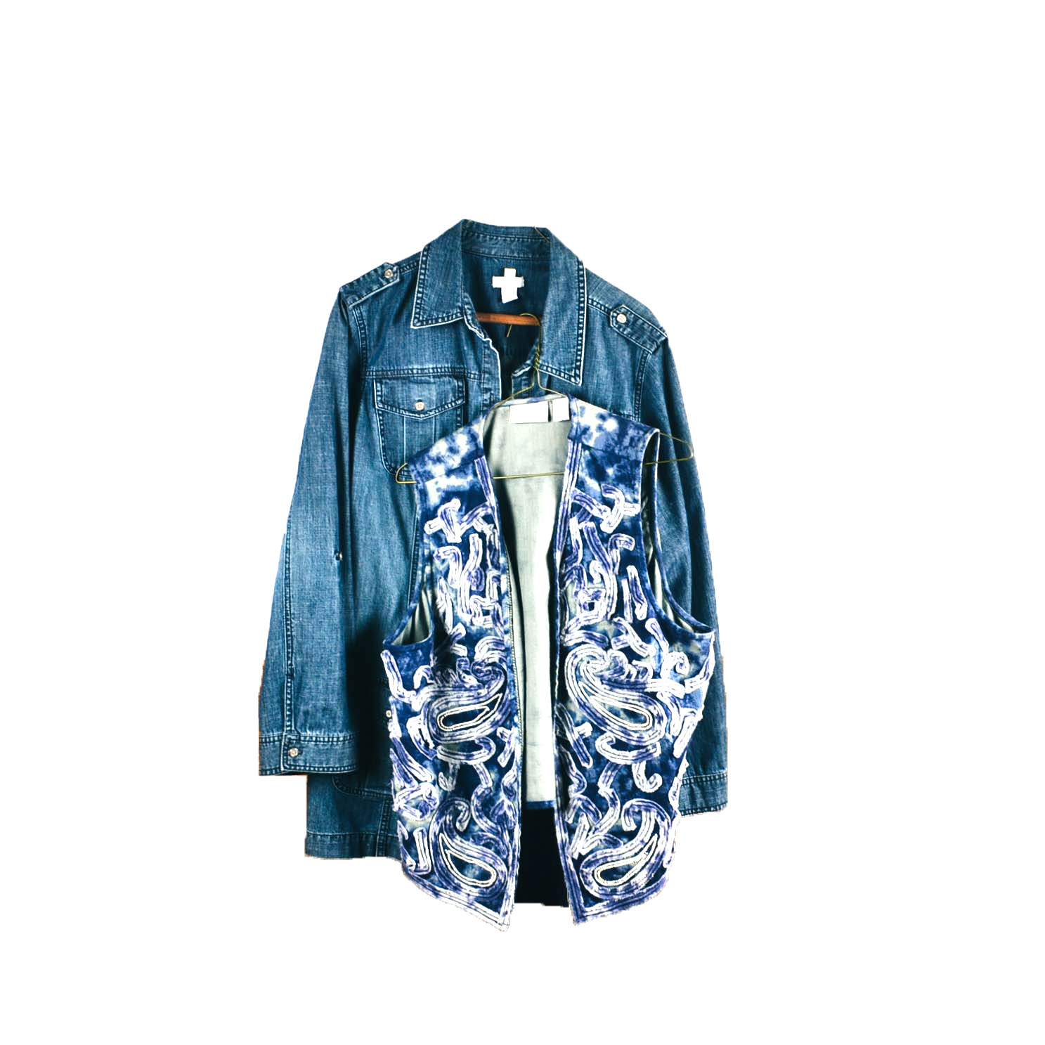 Chico's Size 2 Demin Vest and Jacket