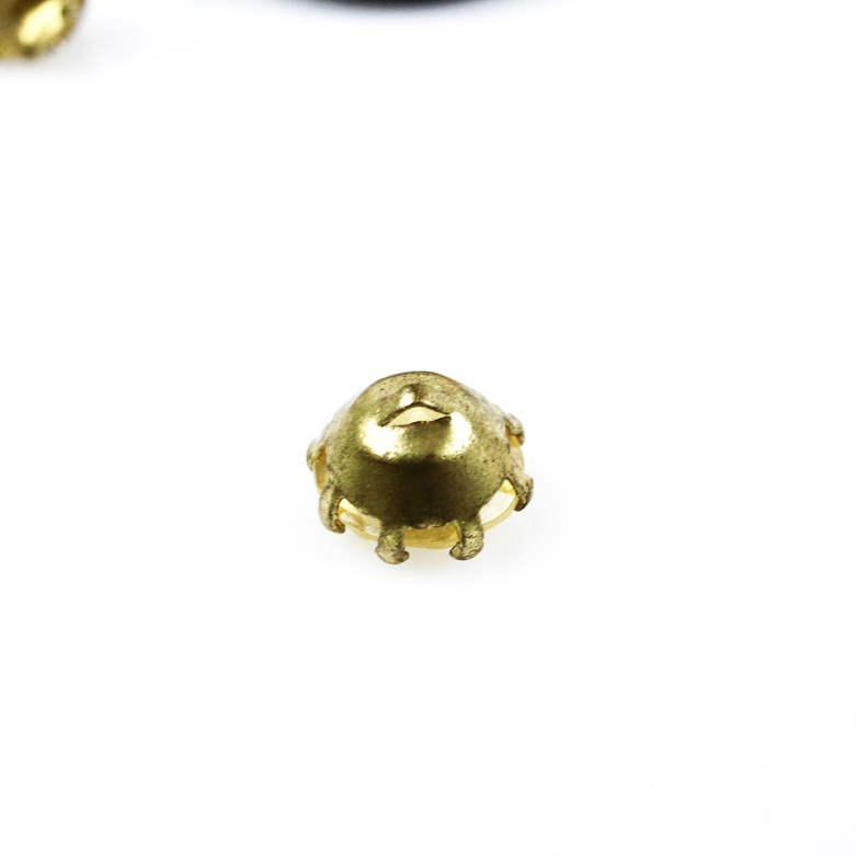 Vintage Engraved Jet Buttons and Synthetic Citrine Buttons