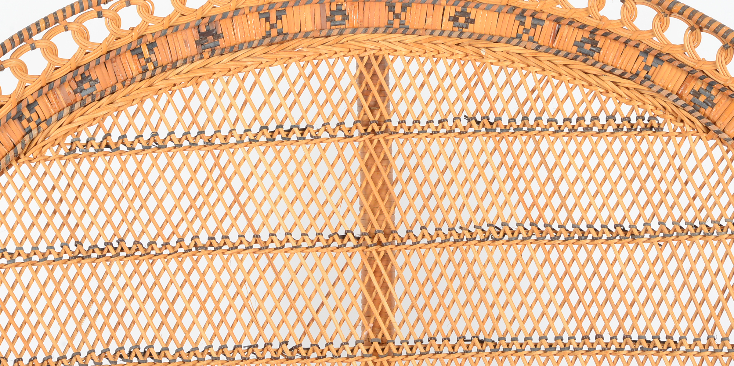 Vintage 1970s Wicker Peacock Chair