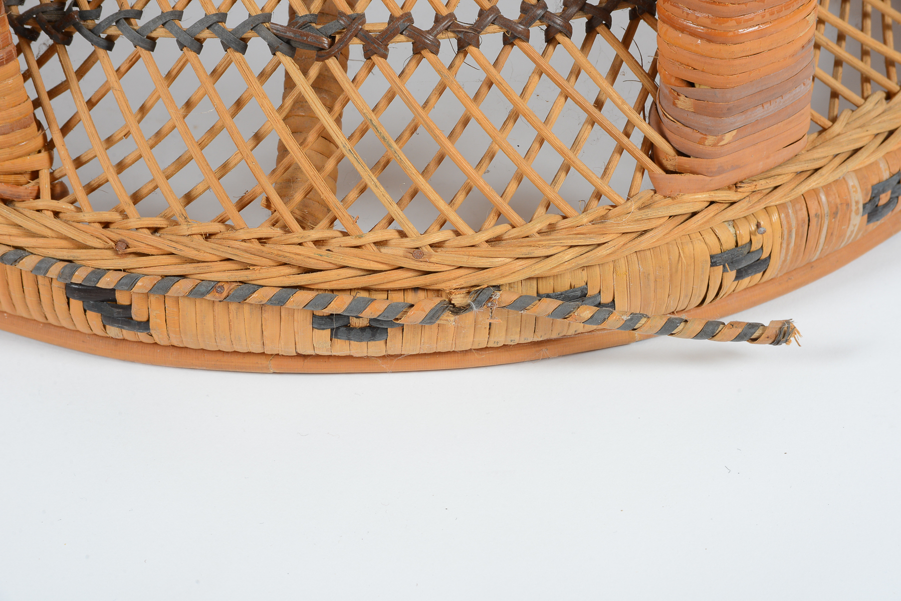 Vintage 1970s Wicker Peacock Chair