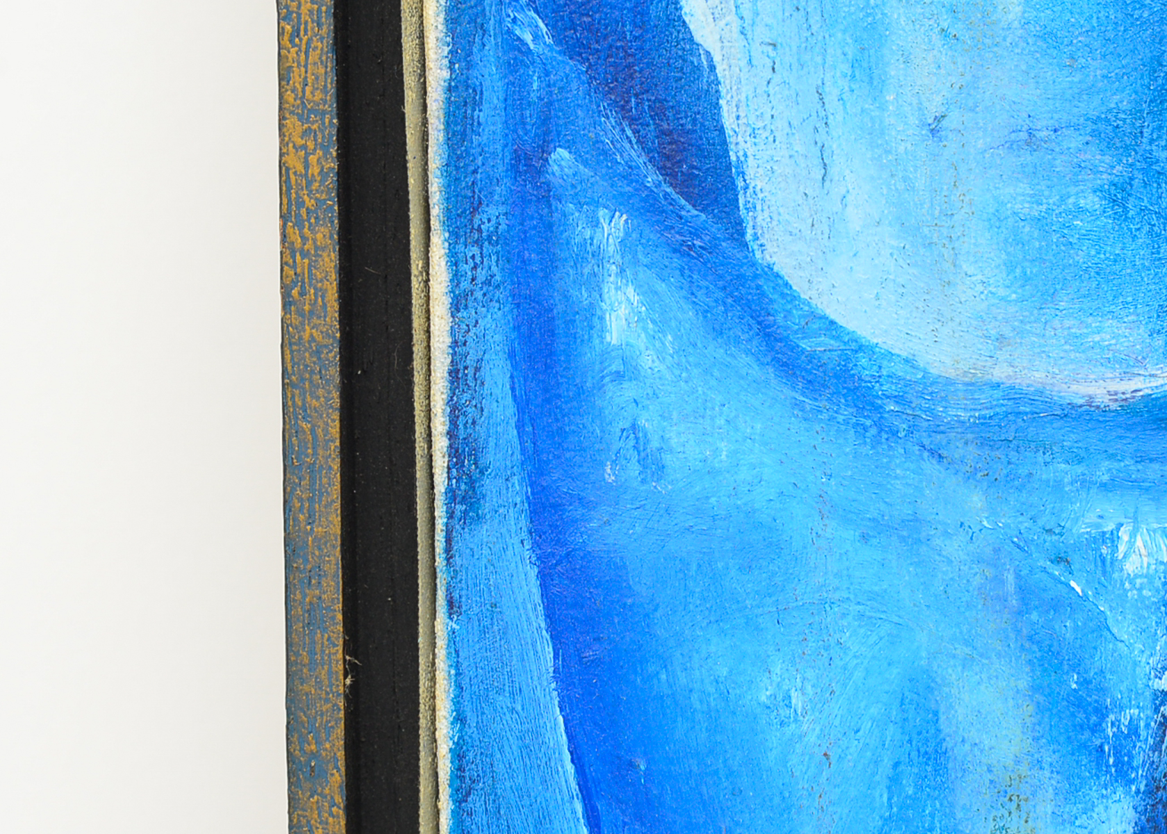 Original Signed Abstract Monochromatic Painting on Canvas