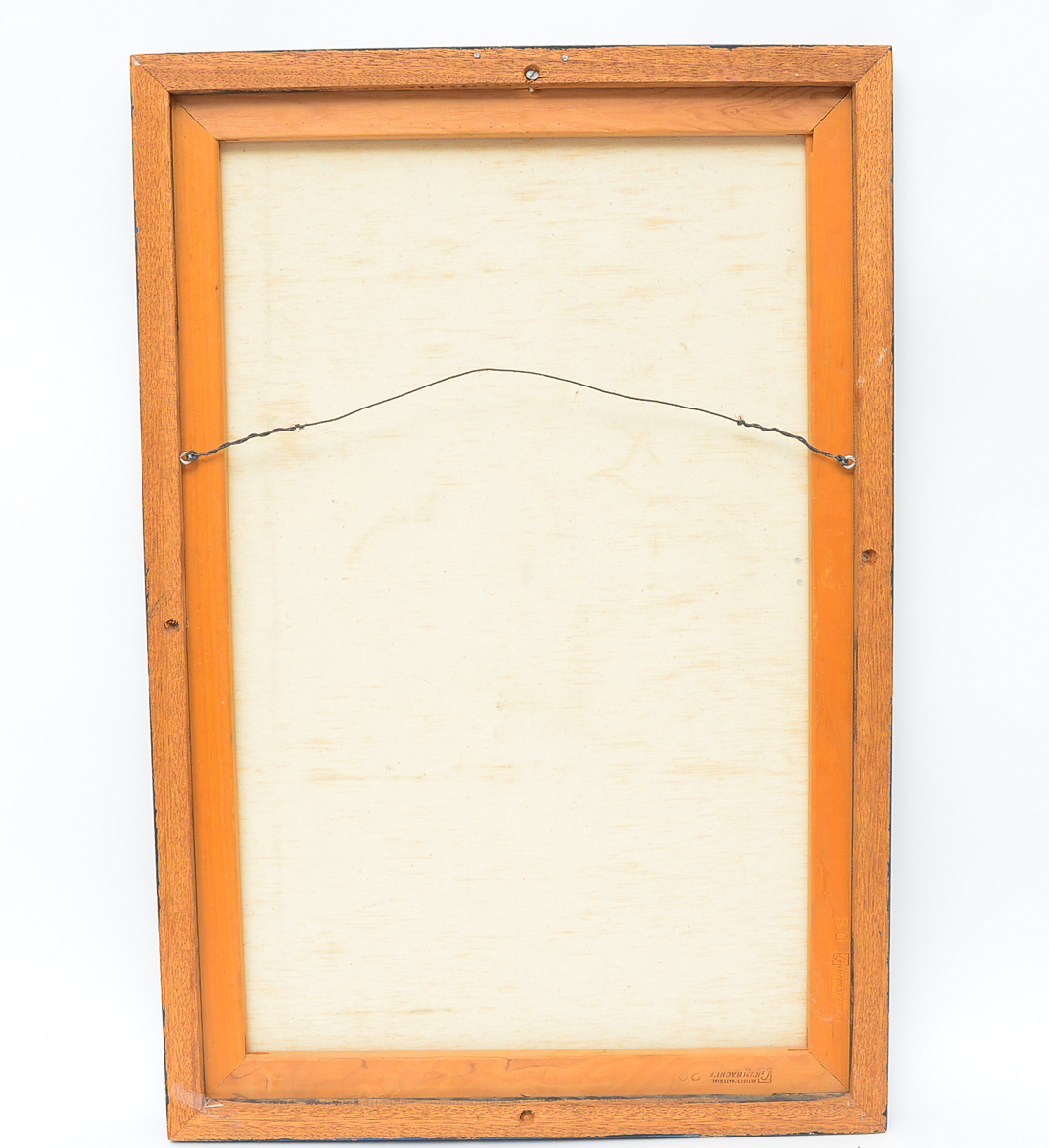 Original Signed Abstract Monochromatic Painting on Canvas