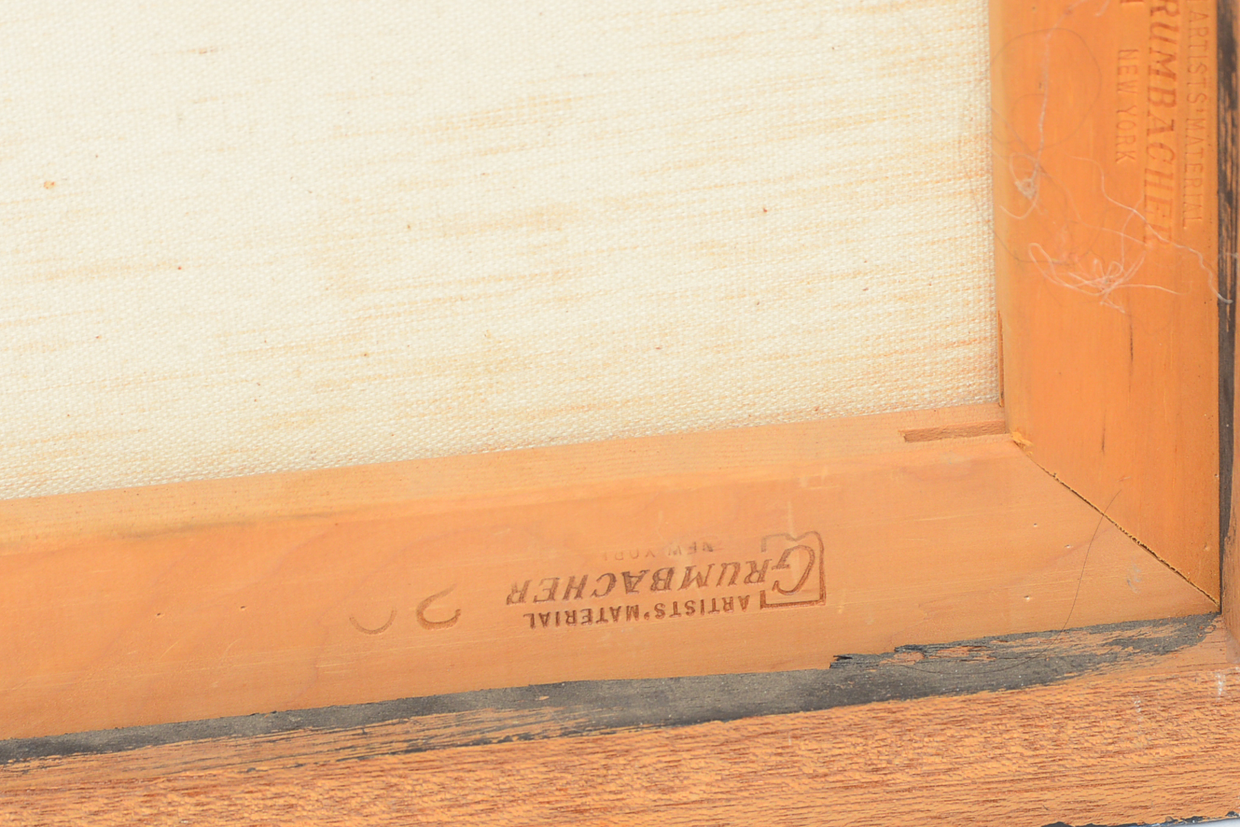 Original Signed Abstract Monochromatic Painting on Canvas