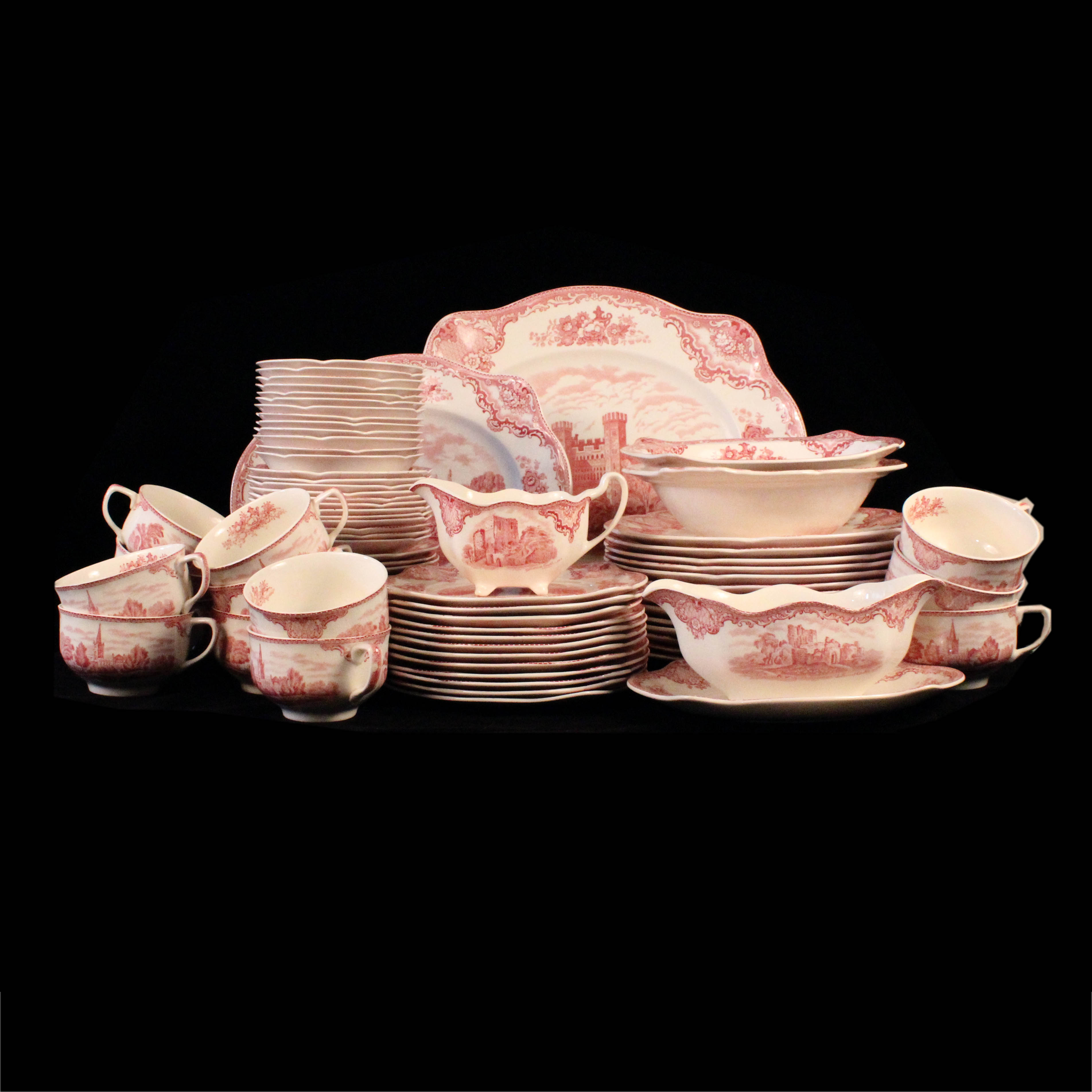 Vintage Johnson Brothers "Old Britain Castles" Transferware Set