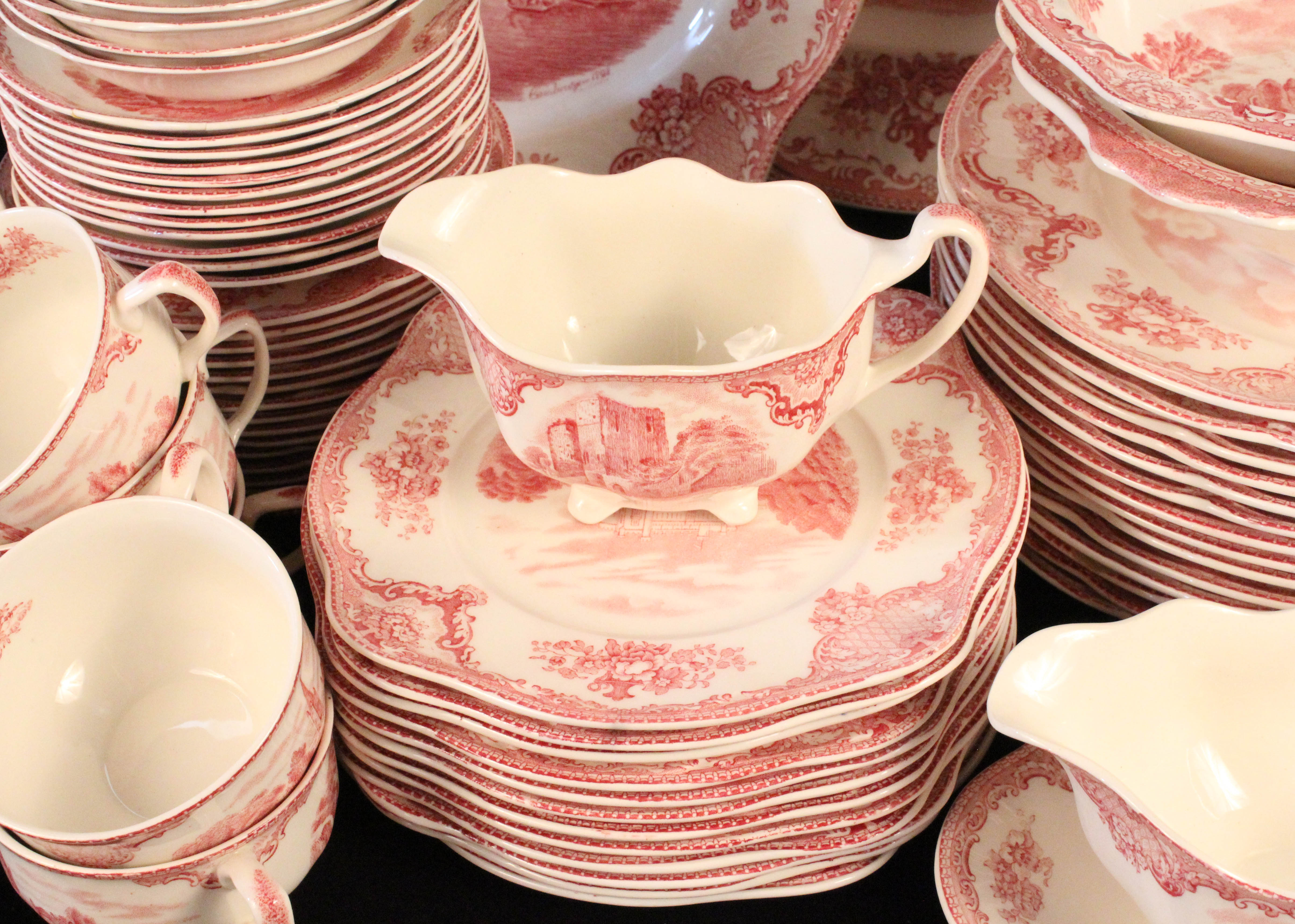 Vintage Johnson Brothers "Old Britain Castles" Transferware Set