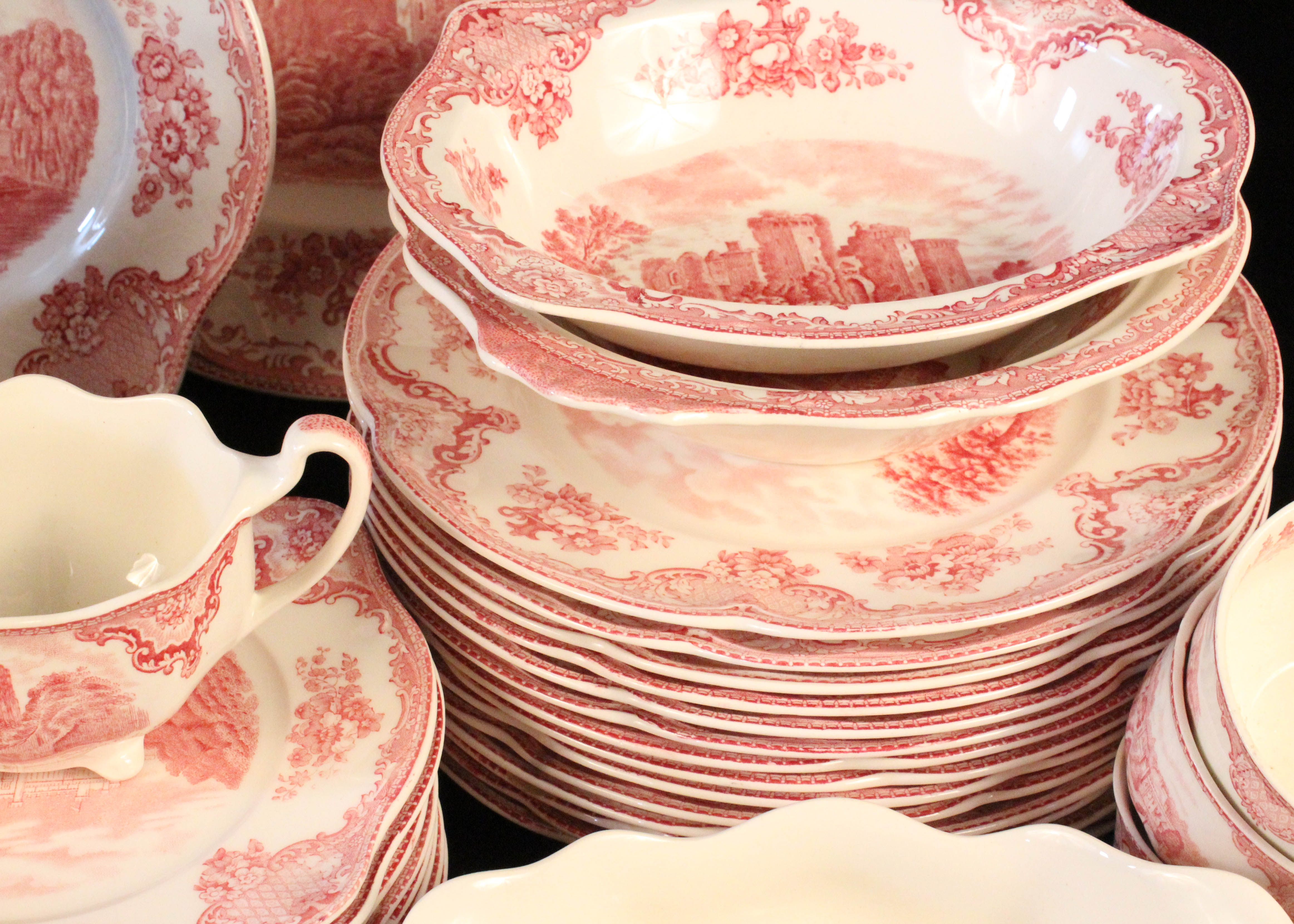 Vintage Johnson Brothers "Old Britain Castles" Transferware Set