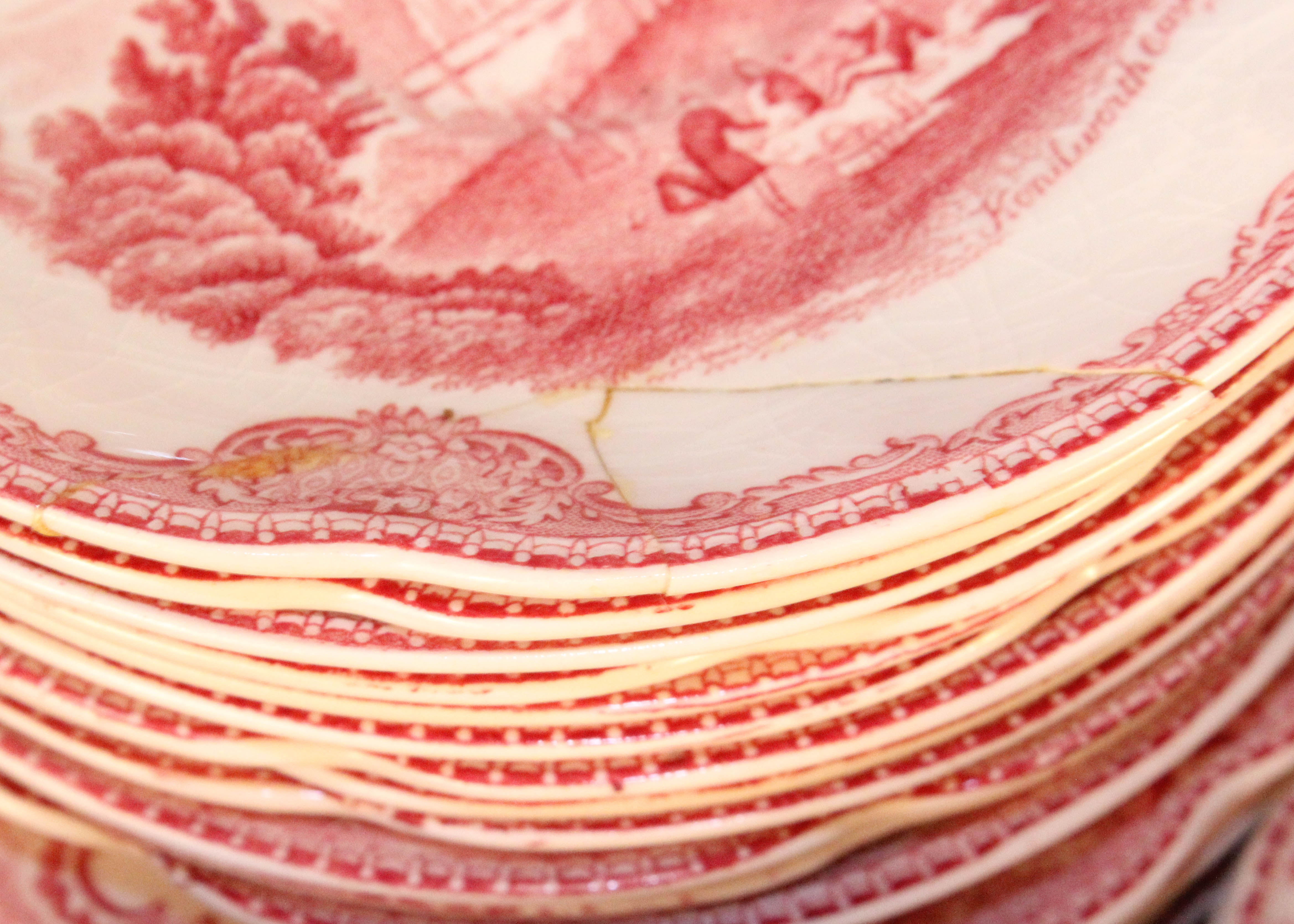 Vintage Johnson Brothers "Old Britain Castles" Transferware Set