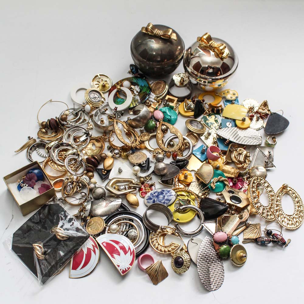 Collection of Costume Pierced Ear Earrings