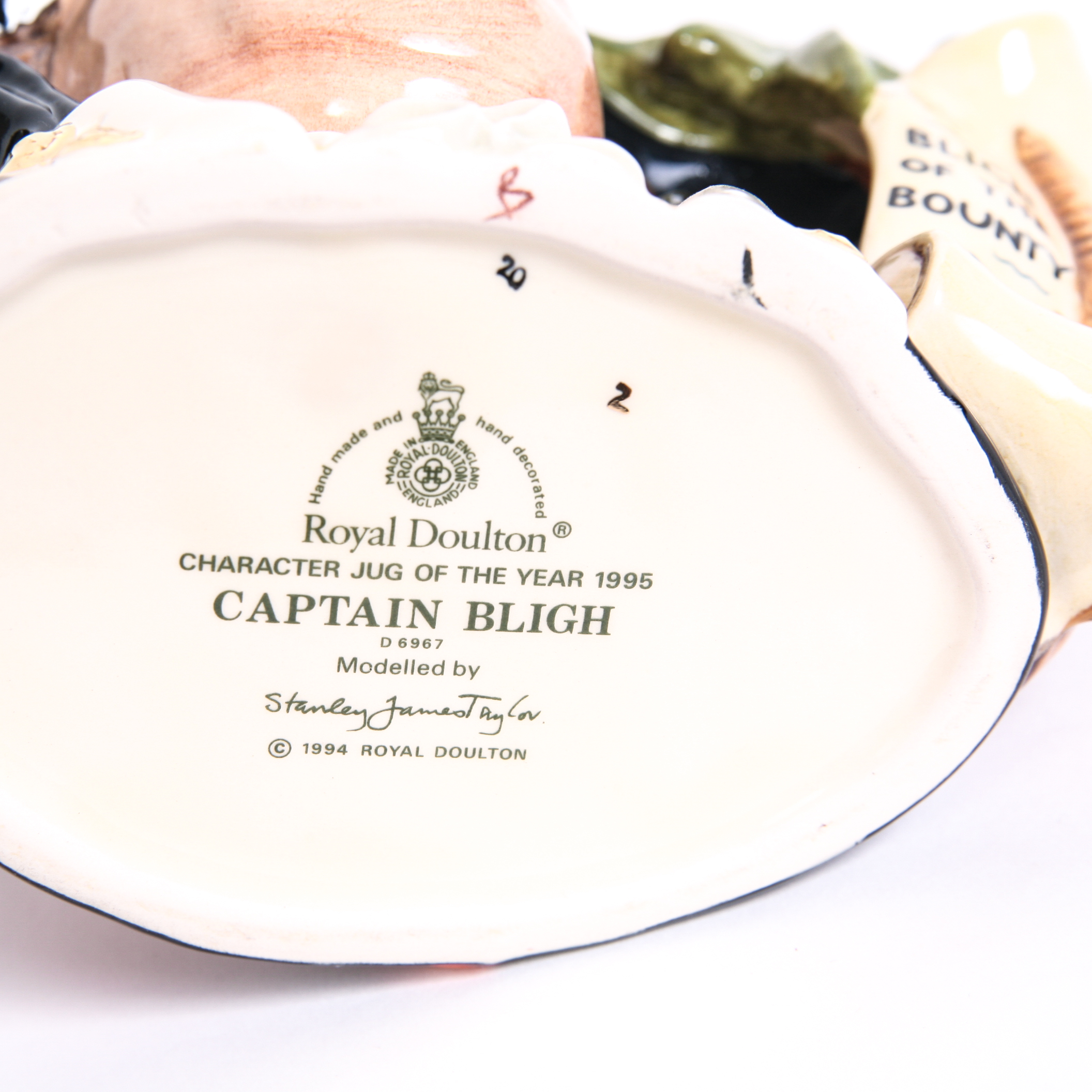 Royal Doulton "Captain Bligh" D.6967 Toby Jug, COA