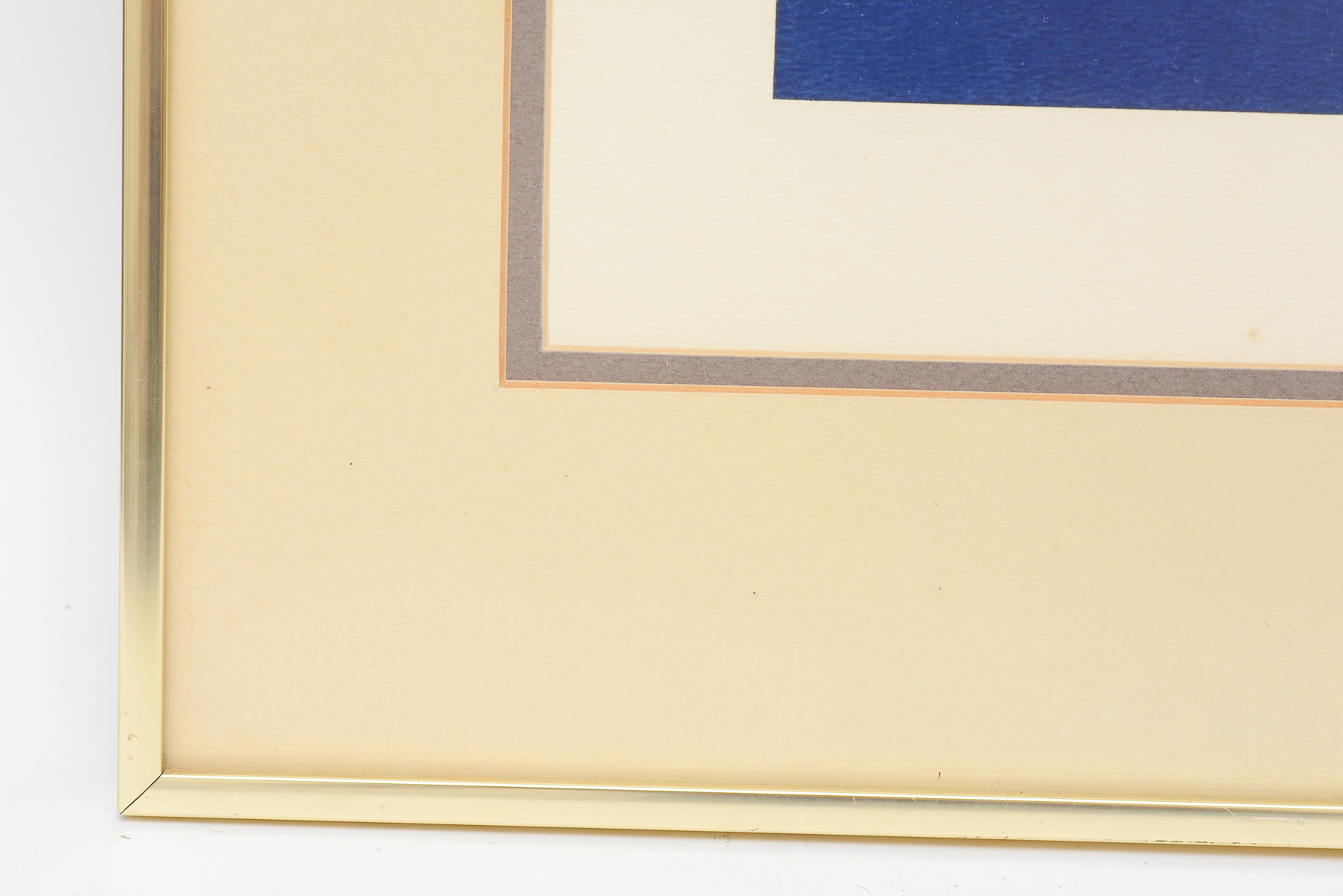 Mid Century Modern Geometric Signed Woodblock Print