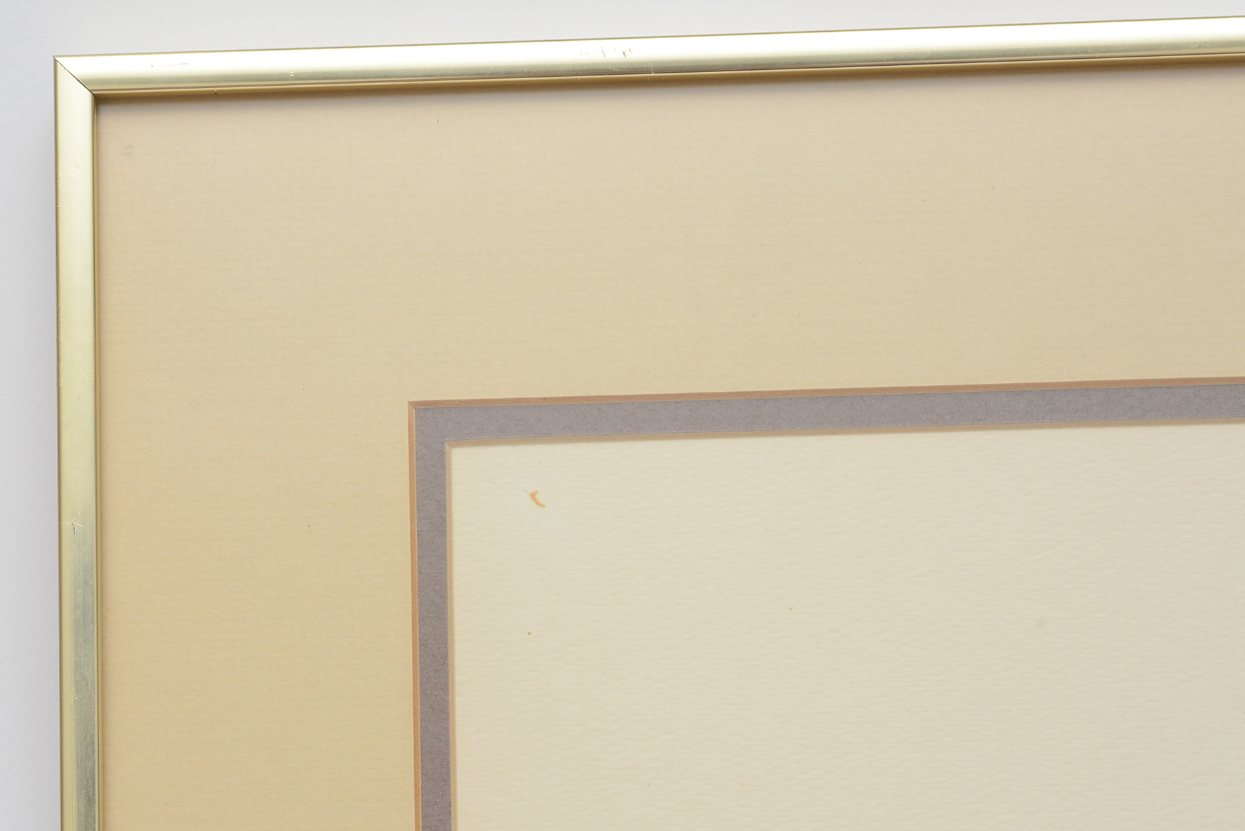 Mid Century Modern Geometric Signed Woodblock Print