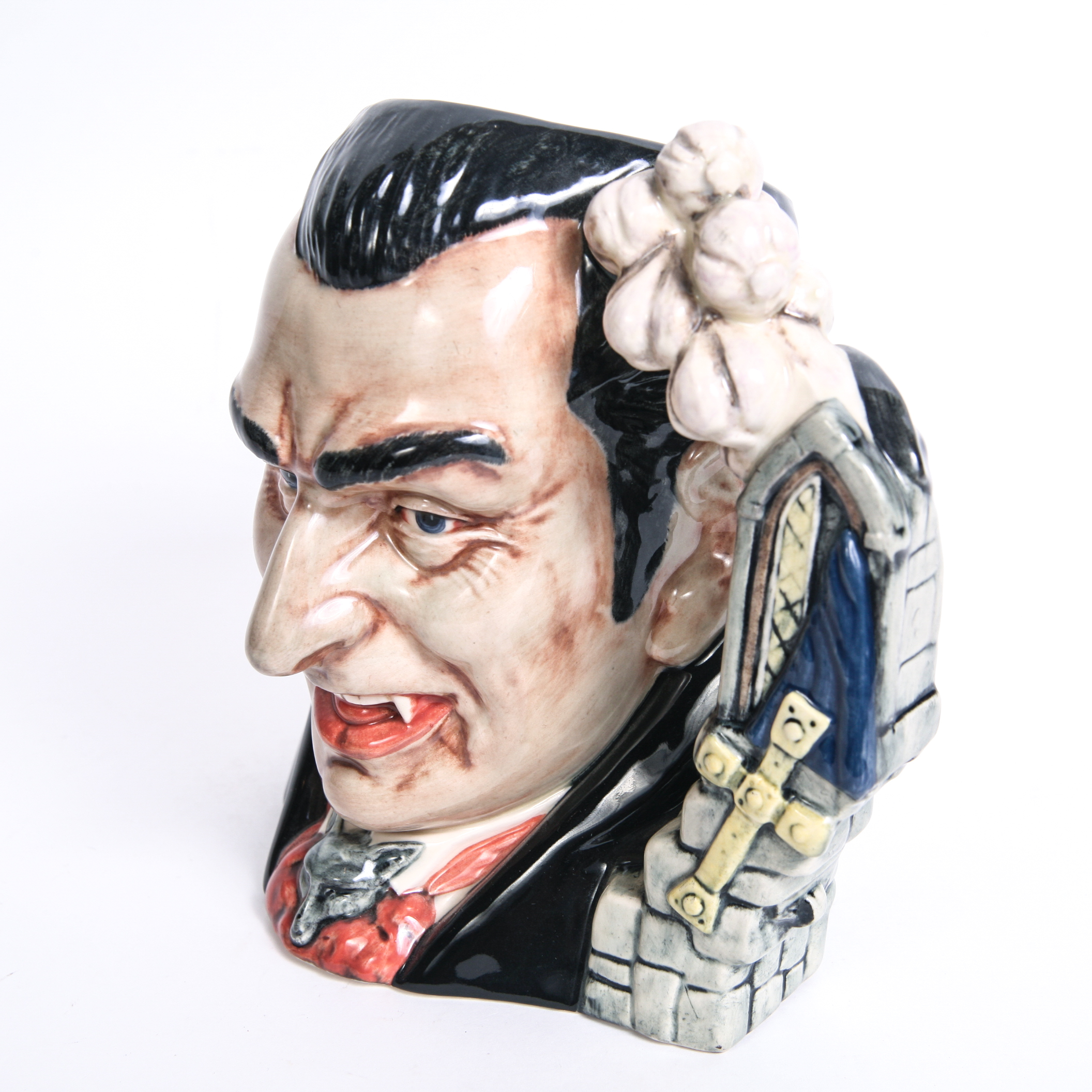 Signed Royal Doulton "Count Dracula" D.7053 Toby Jug, COA