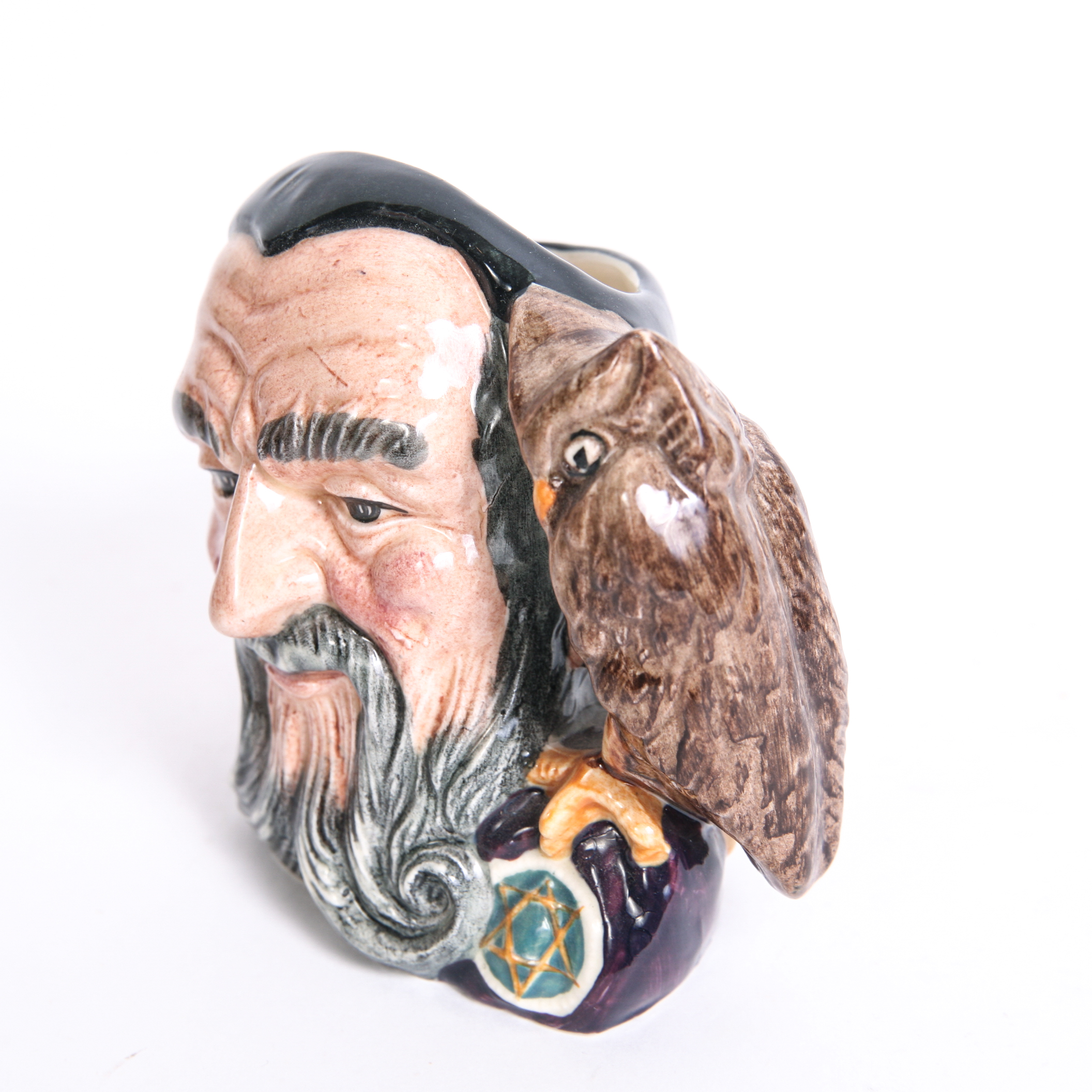 Royal Doulton "The Wizard" D.6862 and "Merlin" D.6536 Toby Jug and Mug