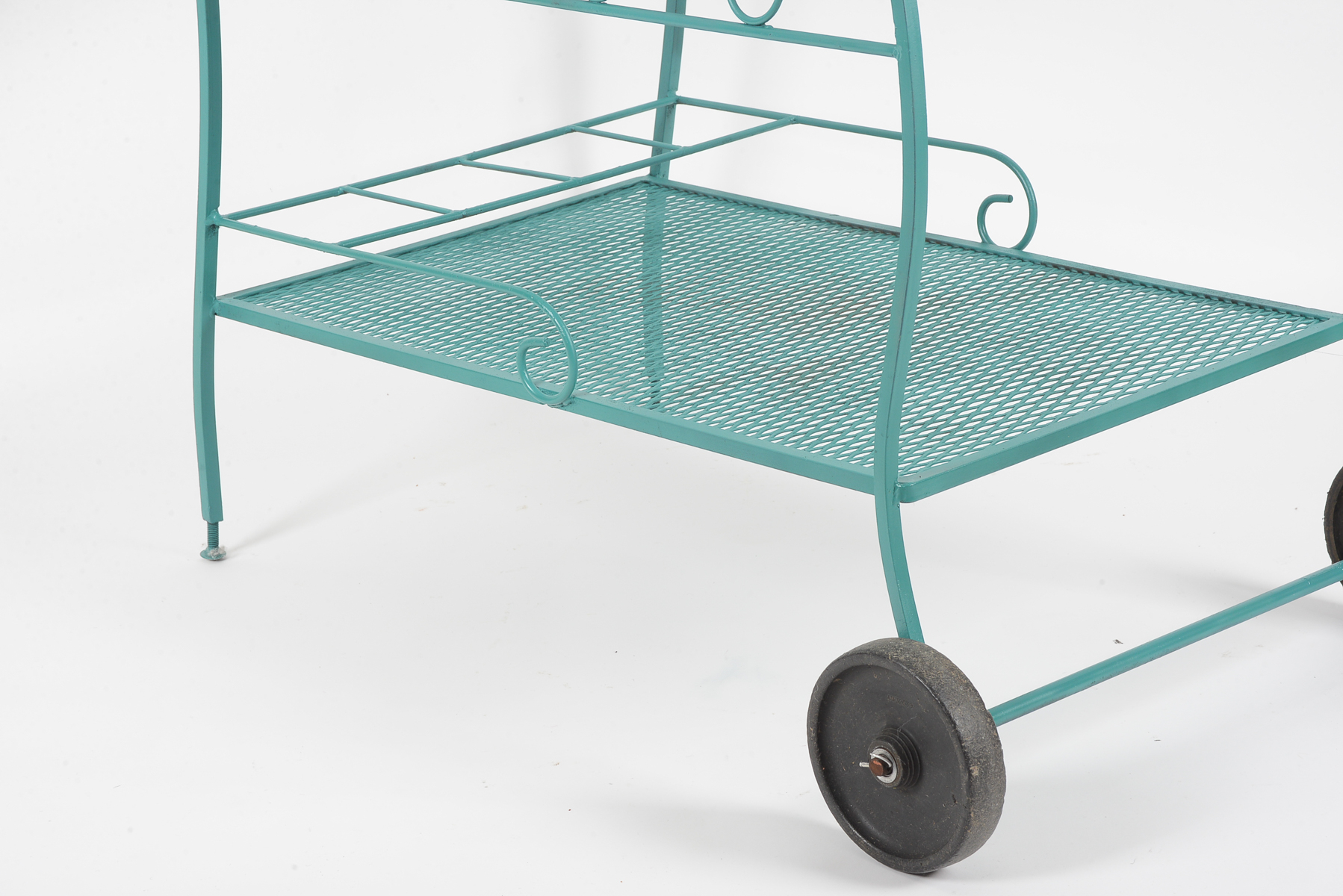 Blue Metal Bar Cart