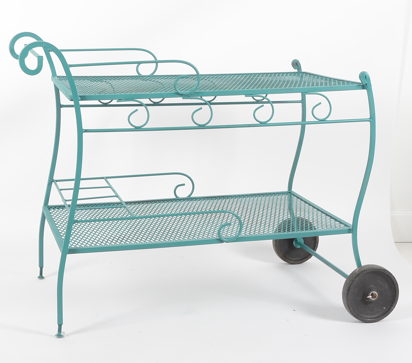 Blue Metal Bar Cart