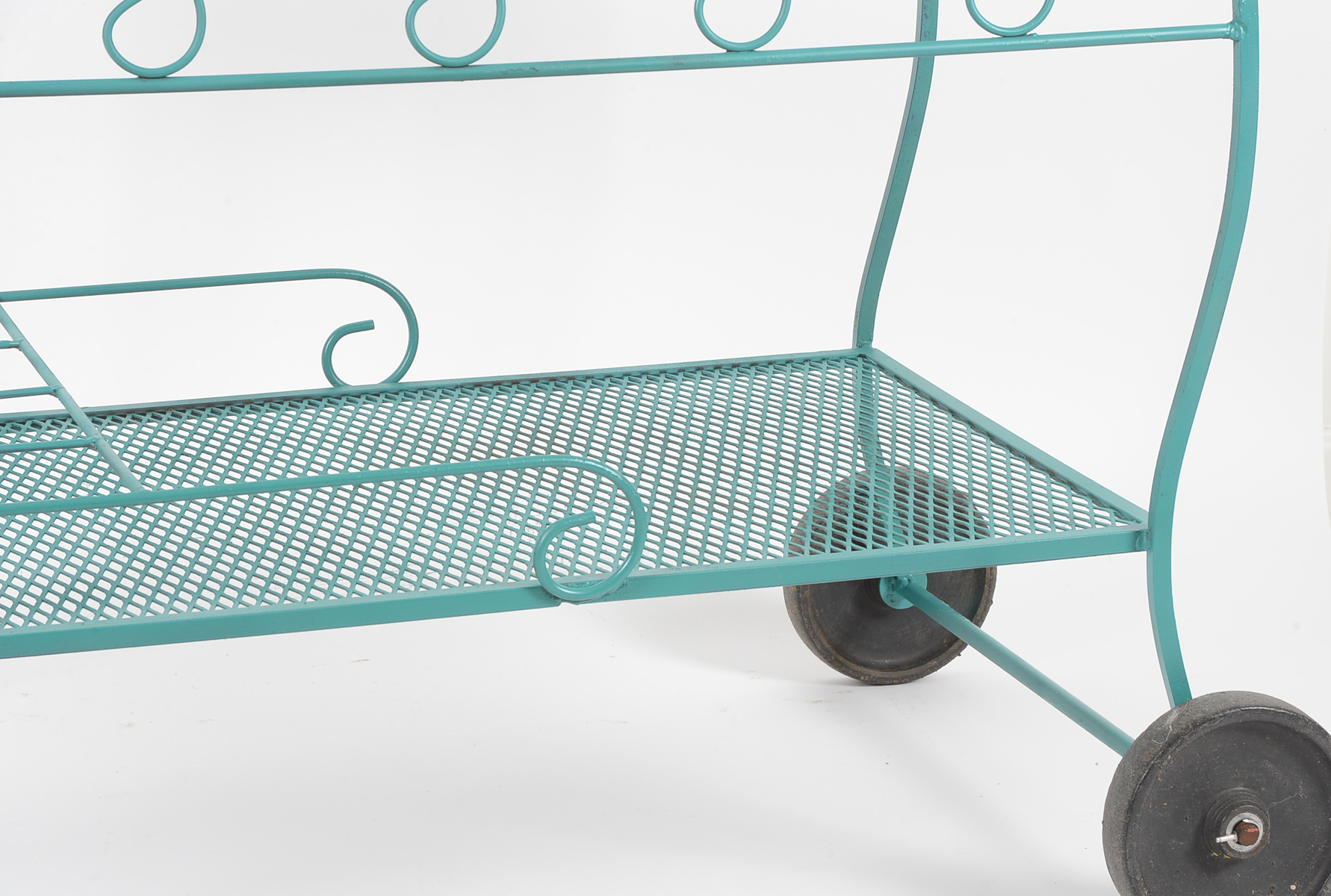 Blue Metal Bar Cart