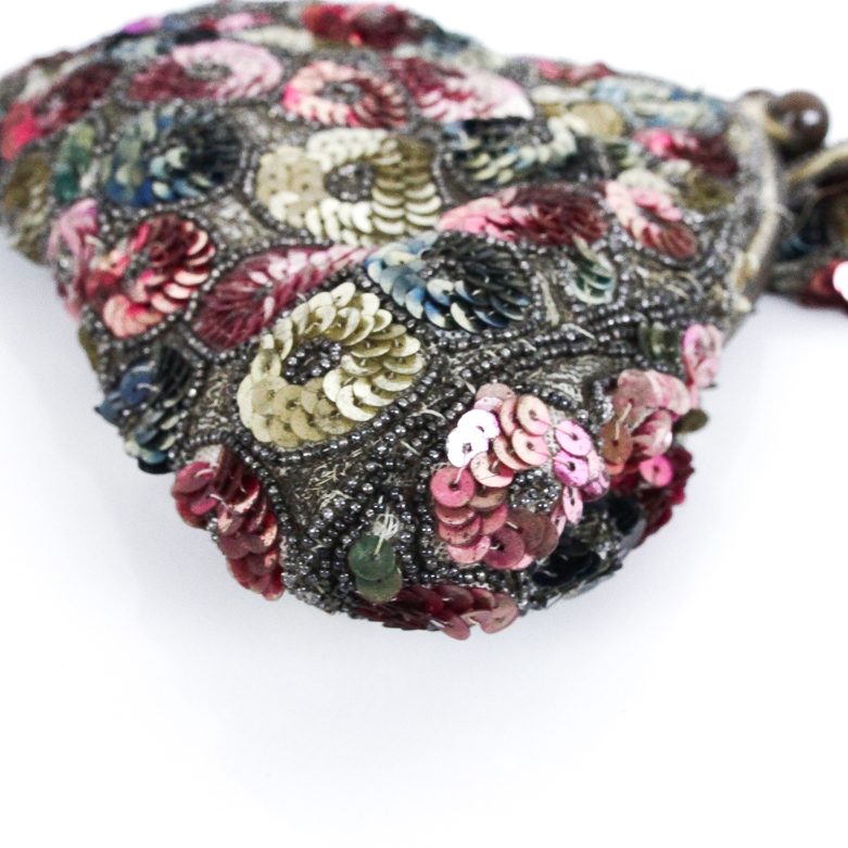 Vintage Sequin Handbag Handmade in France