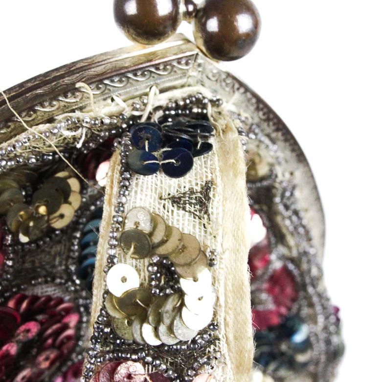 Vintage Sequin Handbag Handmade in France