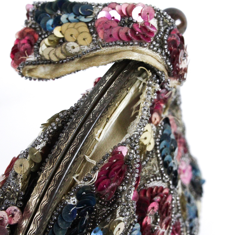 Vintage Sequin Handbag Handmade in France