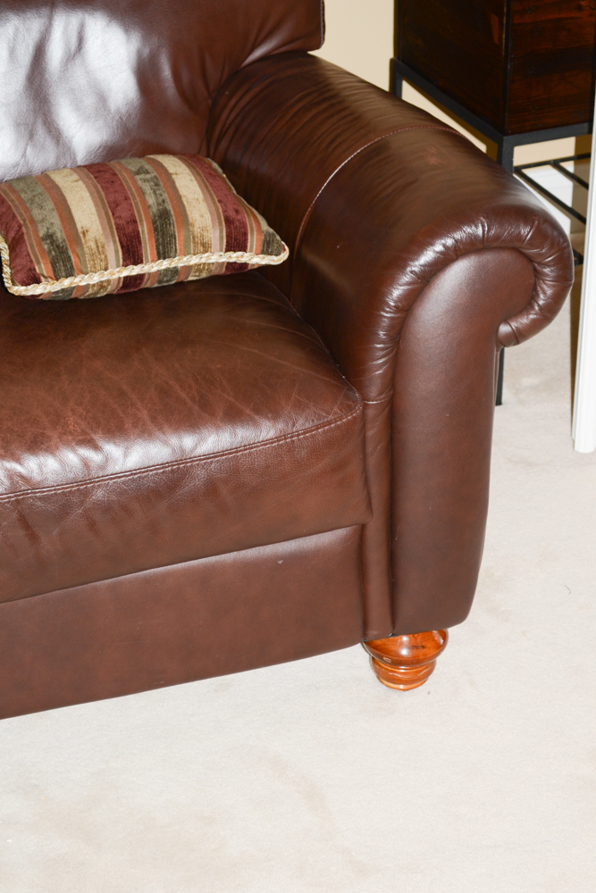 Italsofa Brown Leather Sofa