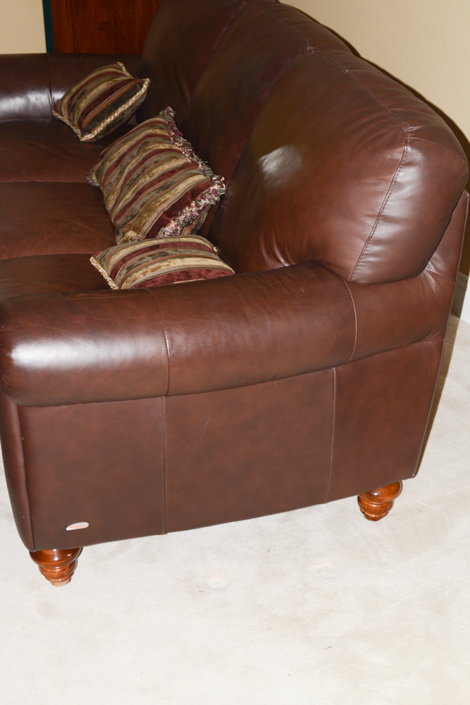 Italsofa Brown Leather Sofa