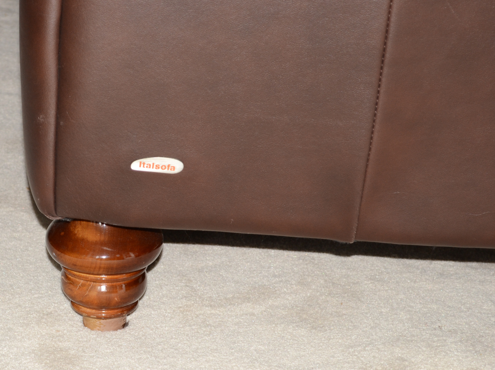 Italsofa Brown Leather Sofa