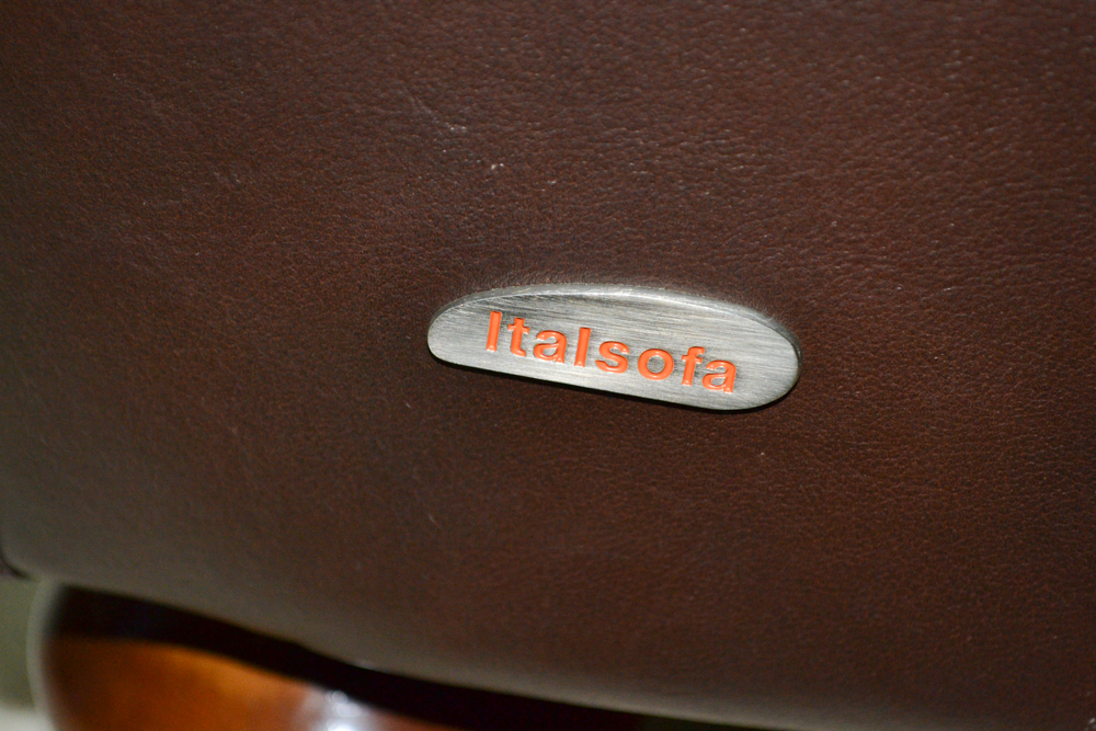 Italsofa Brown Leather Sofa