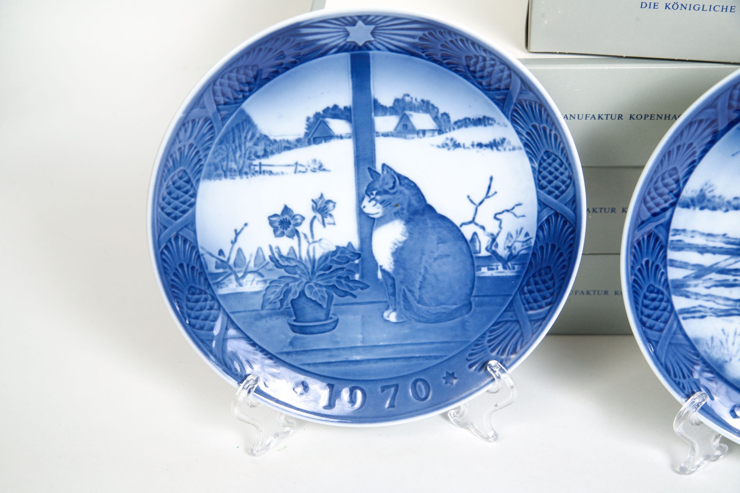 Ten 1970-1979 Royal Copenhagen Collector's Christmas Plates