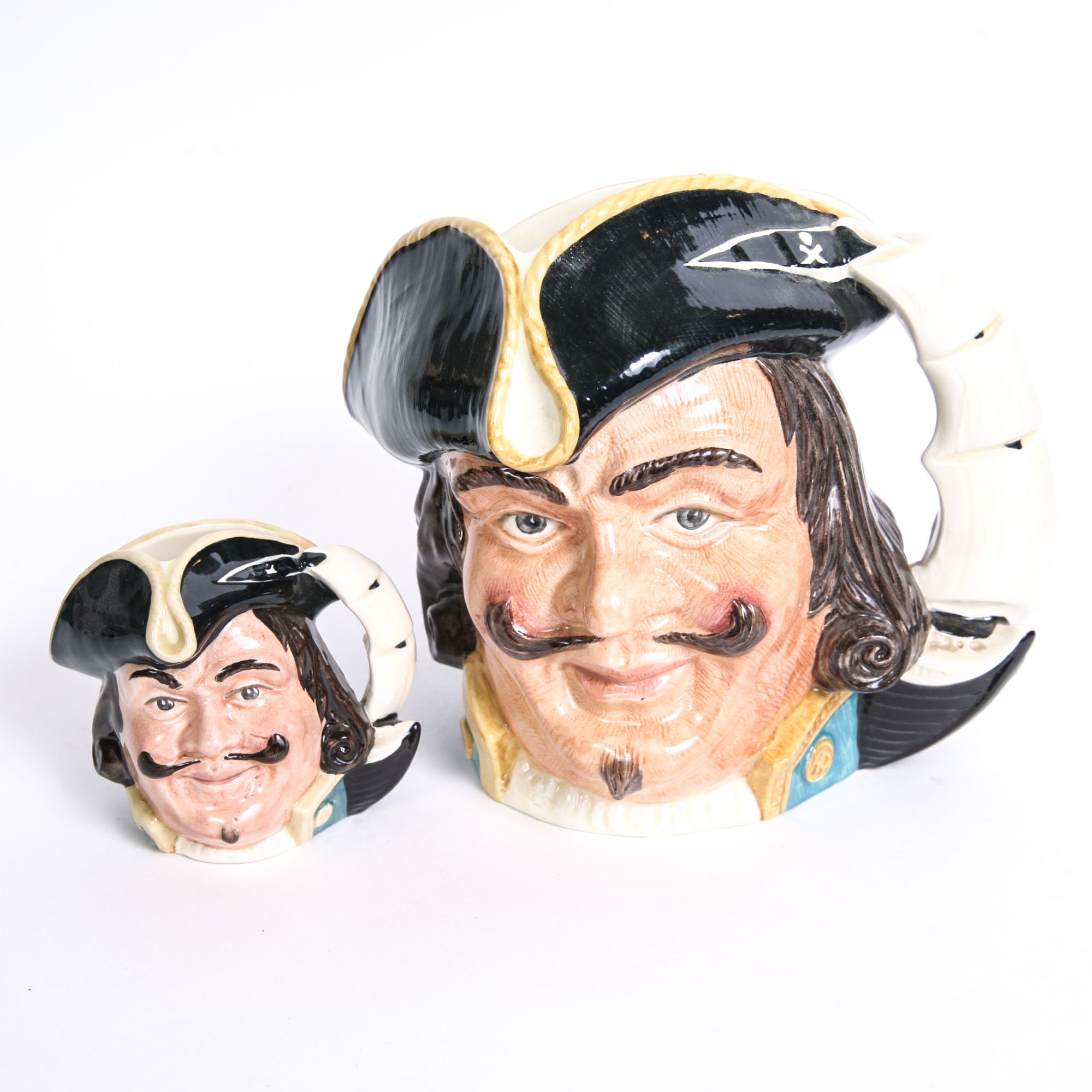 Royal Doulton "Capt. Henry Morgan" D.6467 and D.6469 Toby Jug and Mug