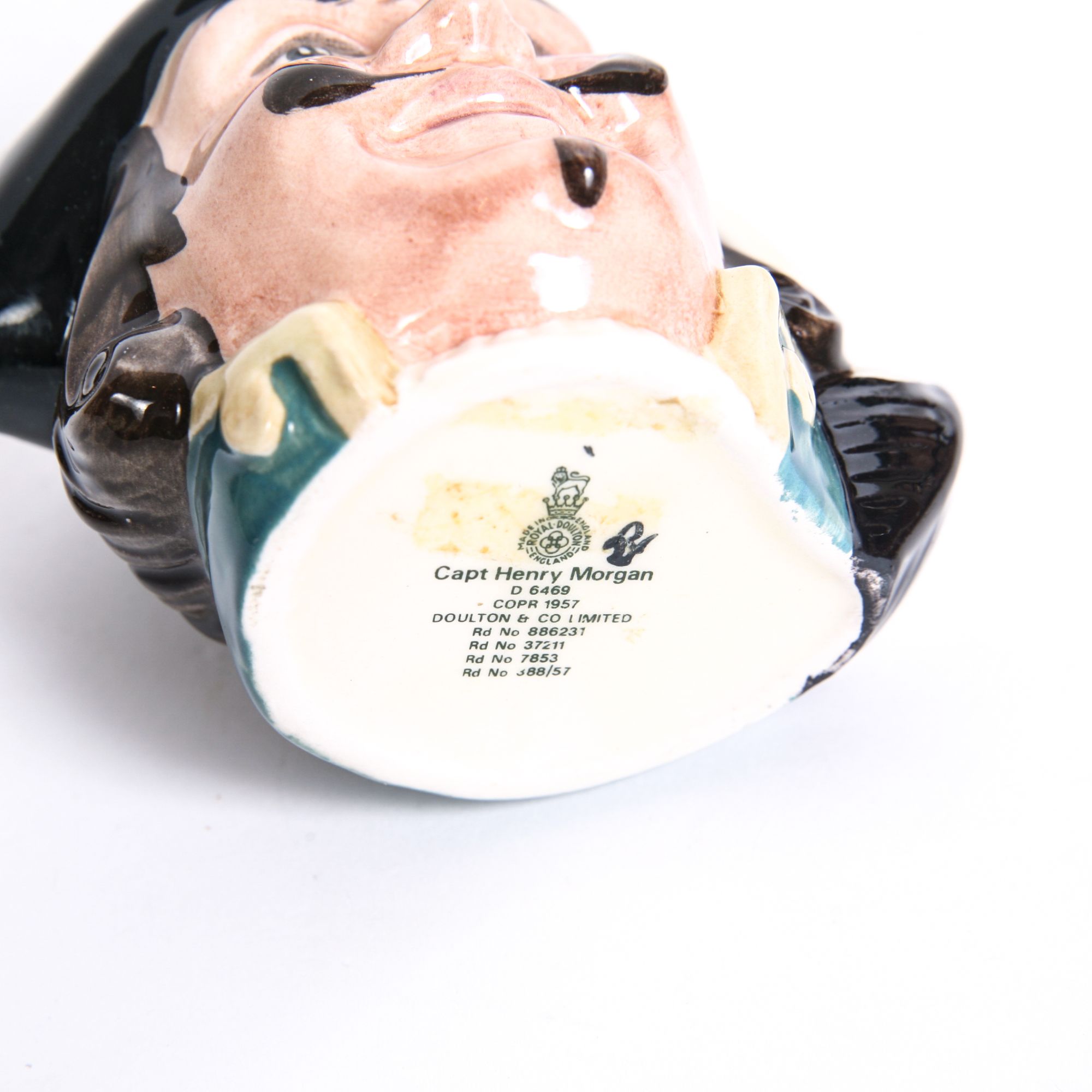 Royal Doulton "Capt. Henry Morgan" D.6467 and D.6469 Toby Jug and Mug