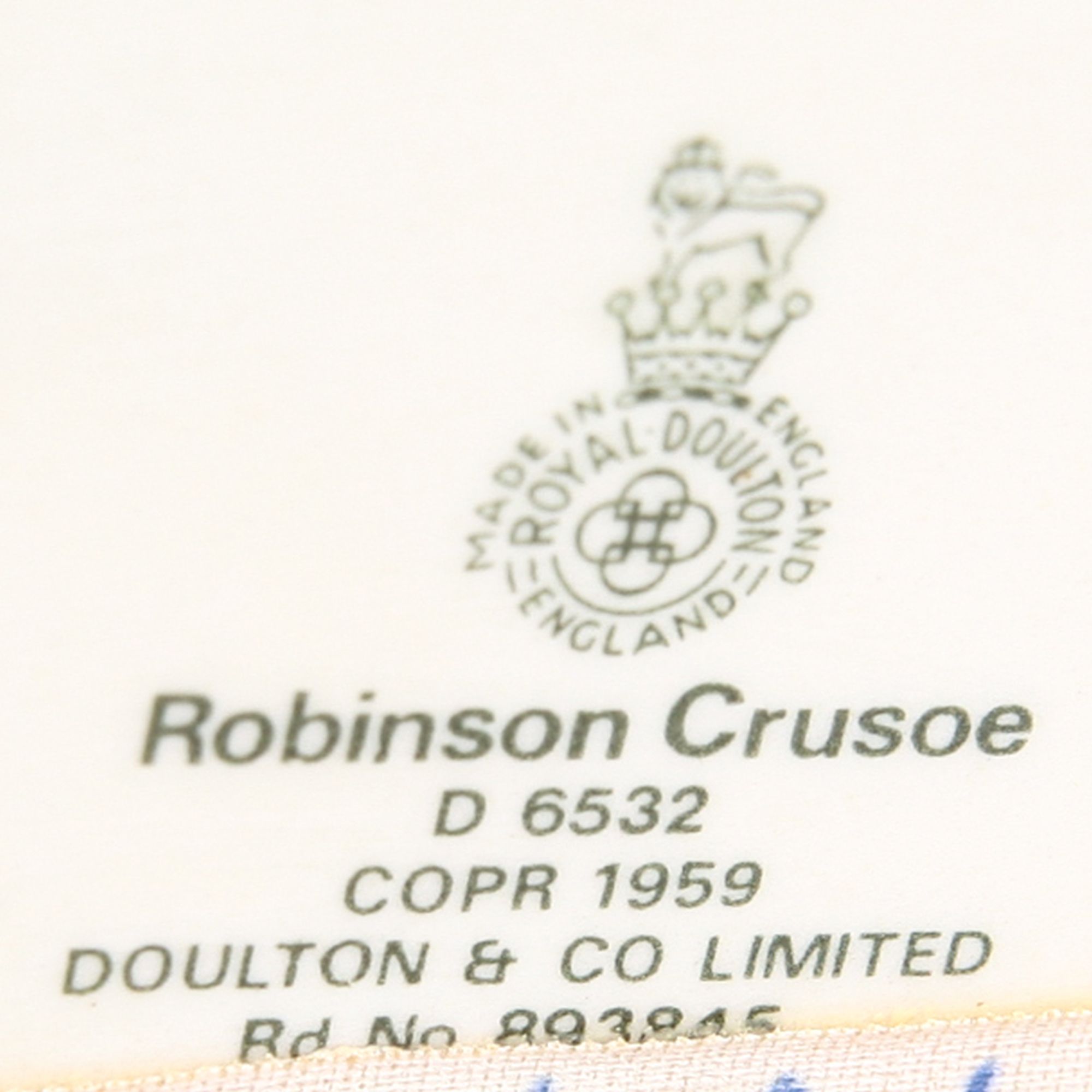 Royal Doulton "Robinson Crusoe" D.6532 Toby Jug and D.6539 Mug