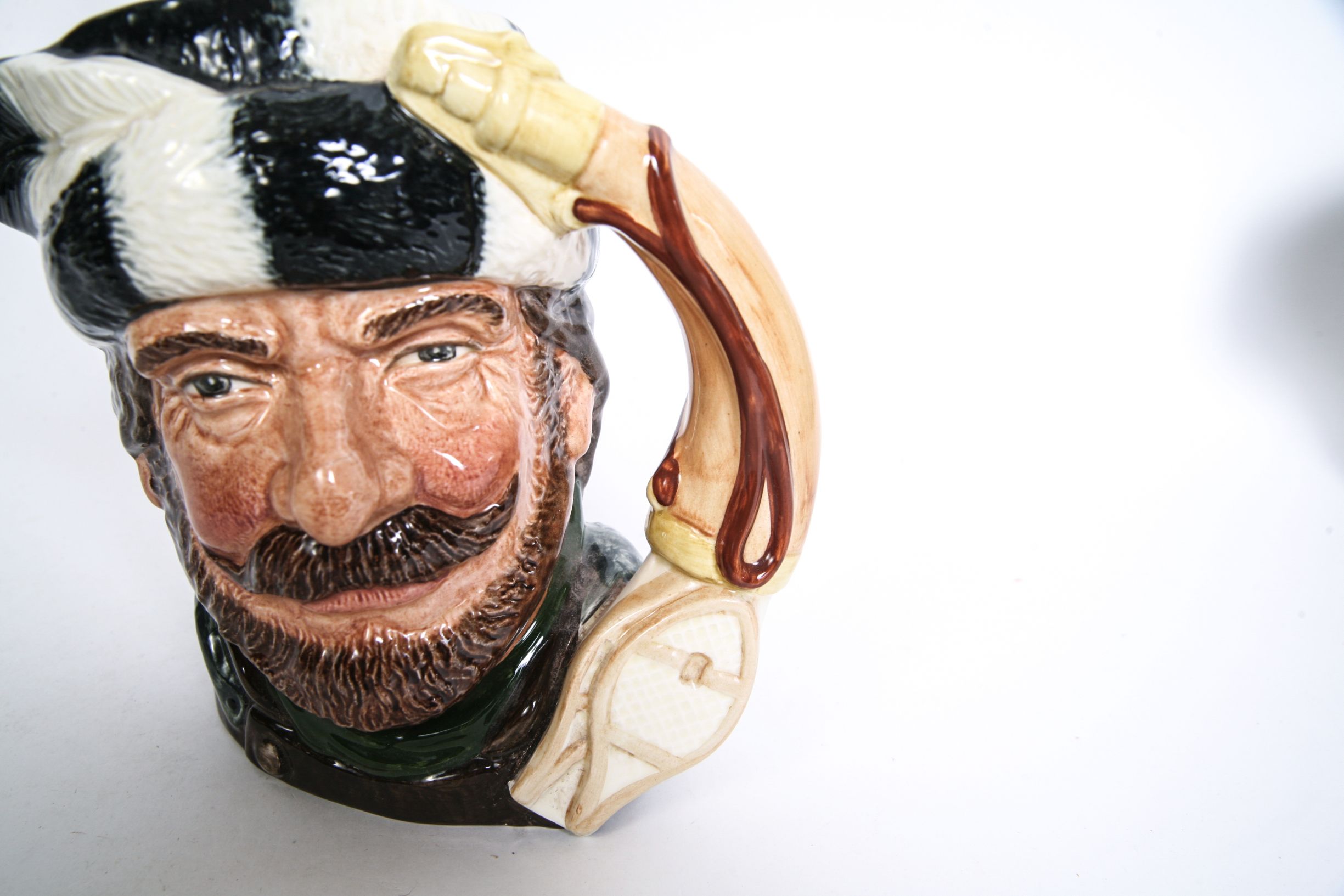 Royal Doulton "The Trapper" D.6609 Toby Jug and D.6612 Mug