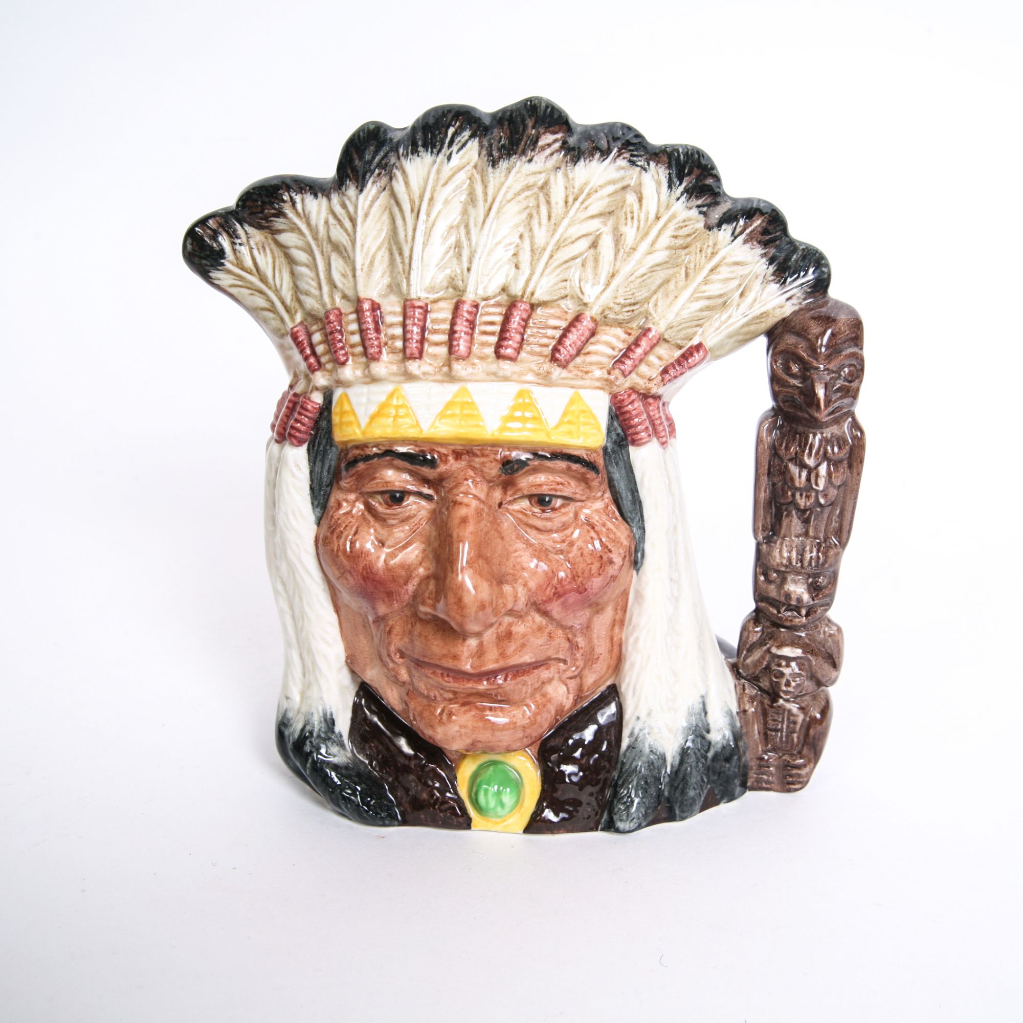 Royal Doulton "North American Indian" D.6611 Toby Jug and D.6614 Mug