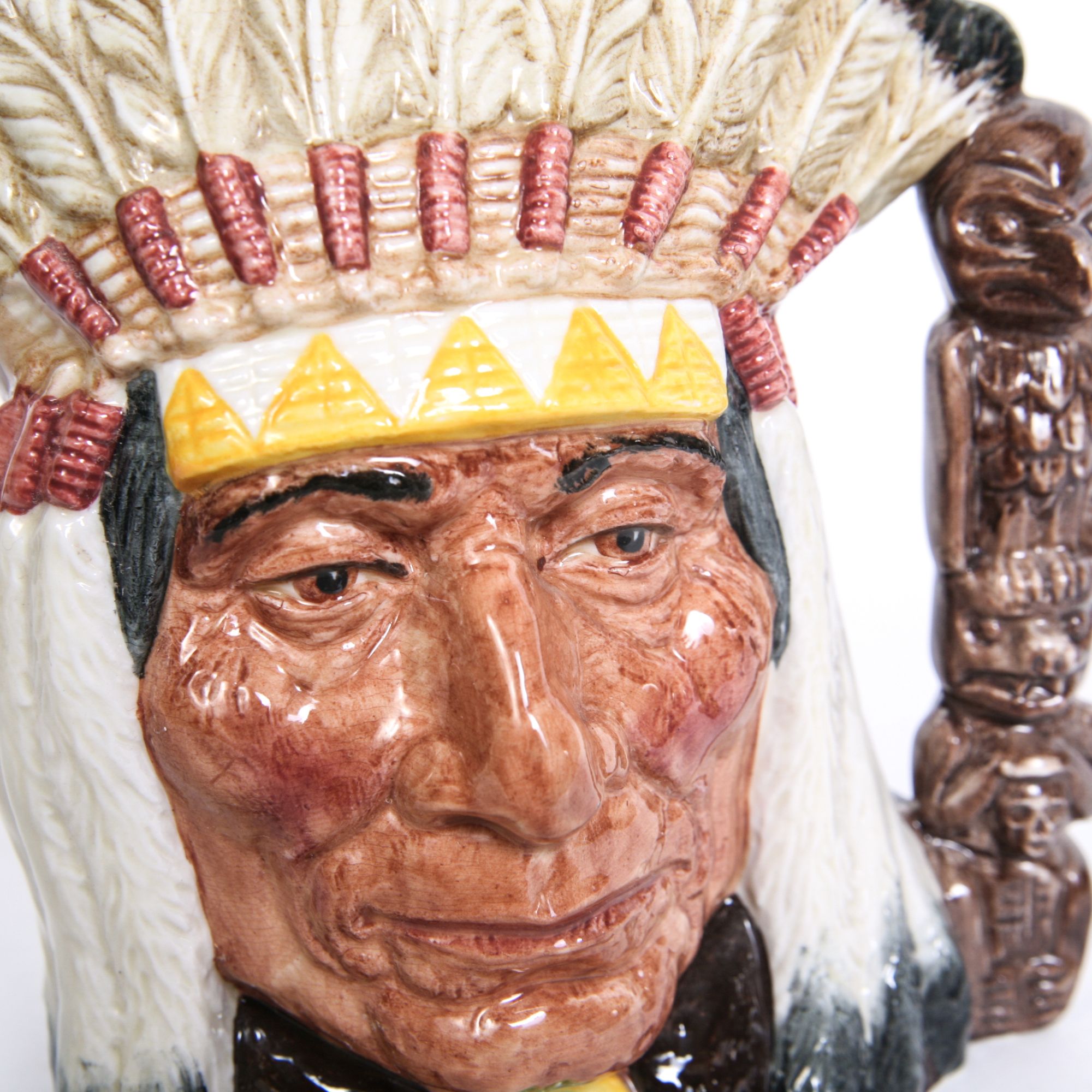 Royal Doulton "North American Indian" D.6611 Toby Jug and D.6614 Mug