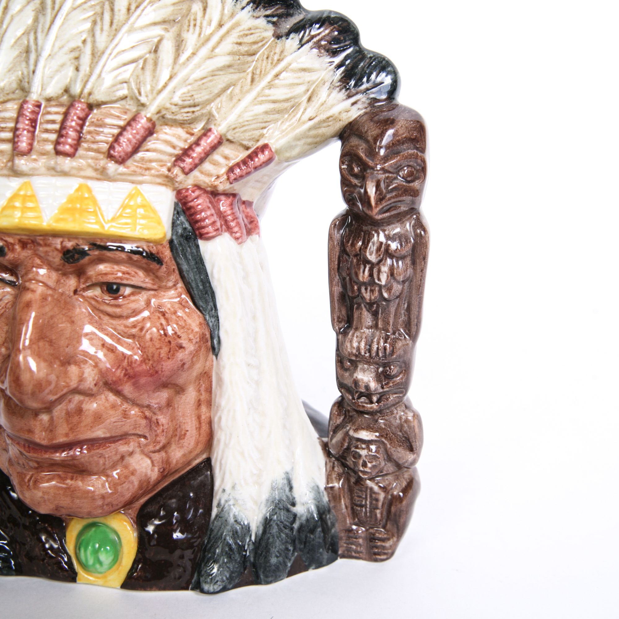 Royal Doulton "North American Indian" D.6611 Toby Jug and D.6614 Mug