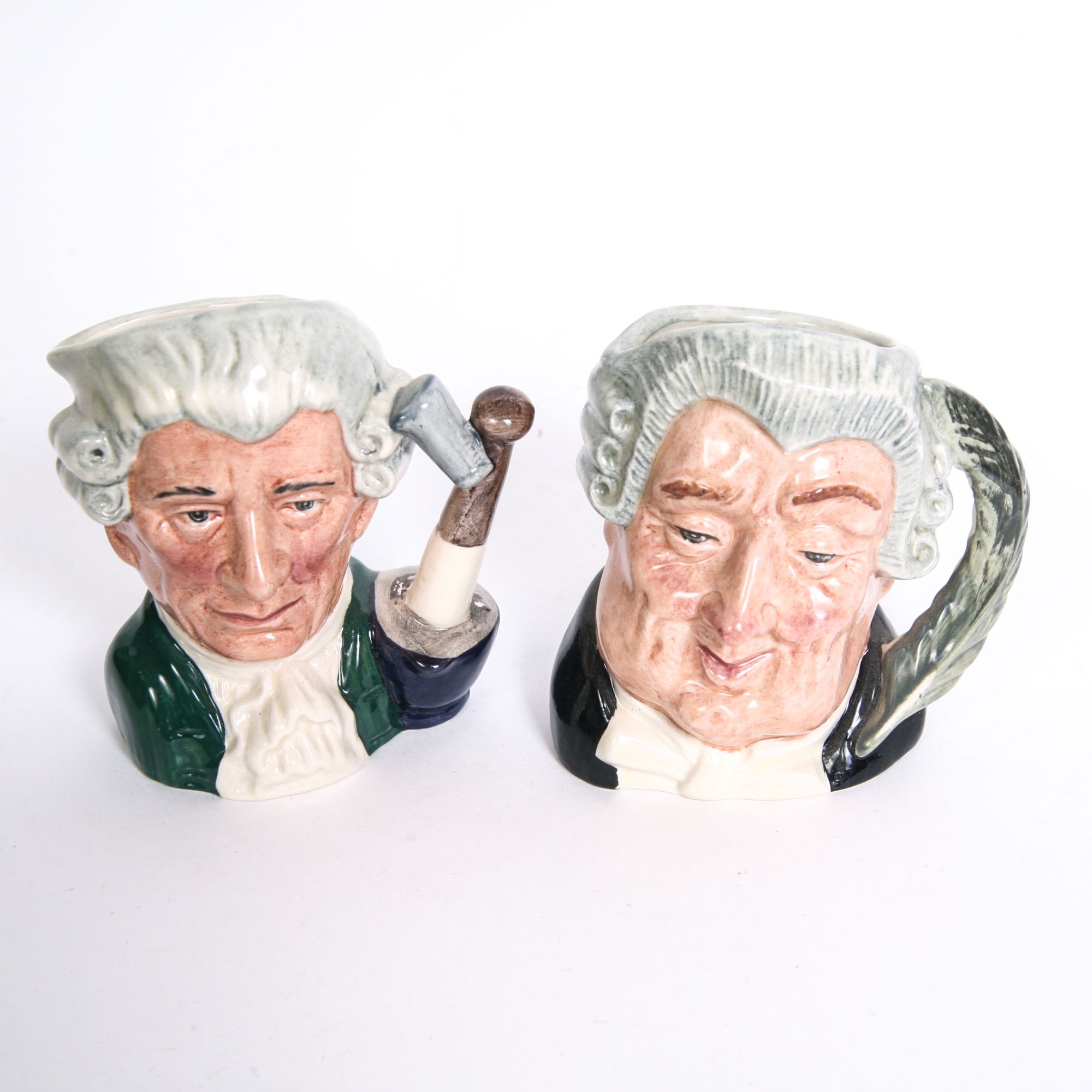 Royal Doulton "Apothecary" Toby Jug and Mug and "Lawyer" Mug