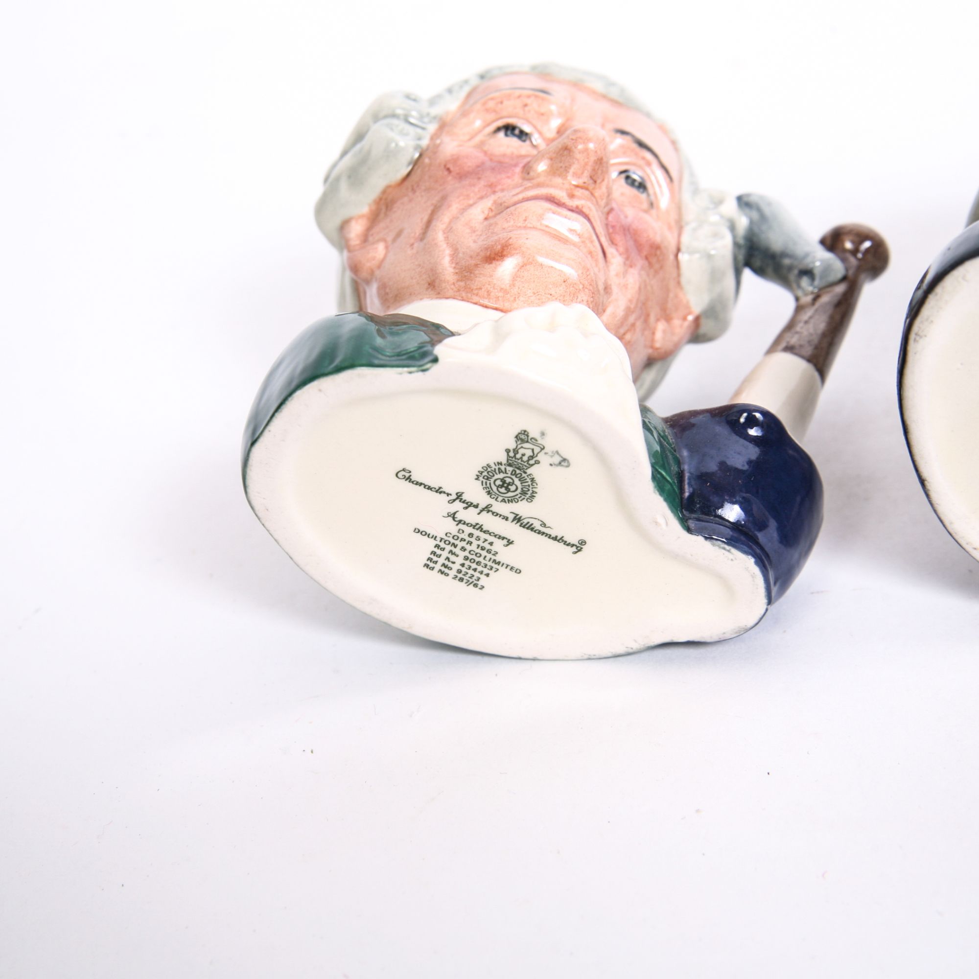 Royal Doulton "Apothecary" Toby Jug and Mug and "Lawyer" Mug