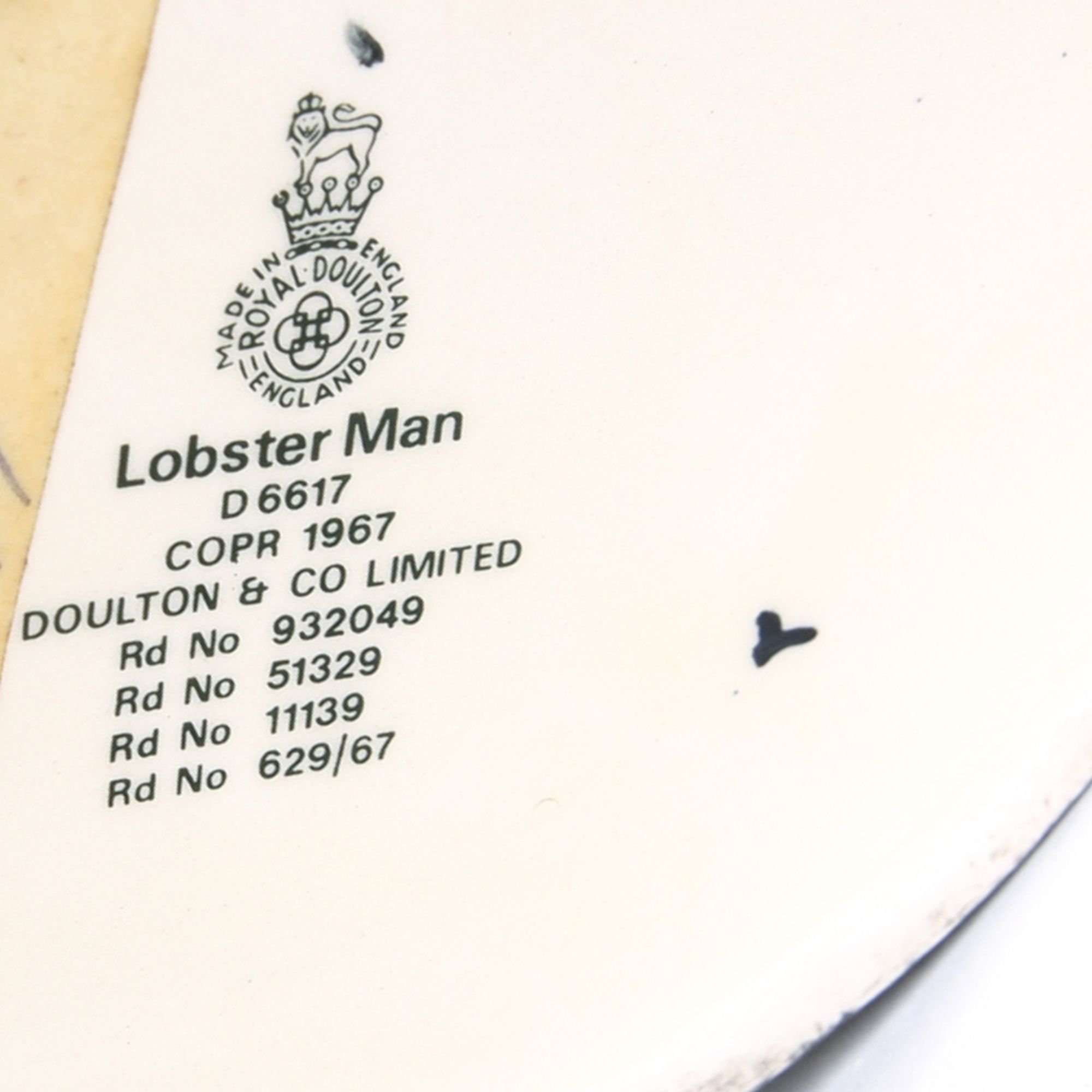 Royal Doulton "Lobster Man" D.6617 Toby Jug